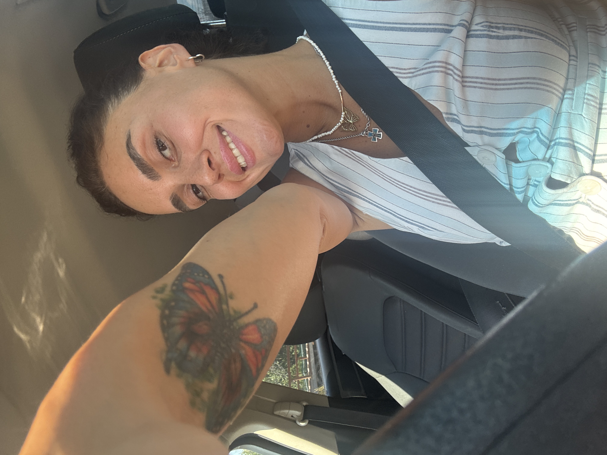 Car selfies and Tbilisi streets on a sunny morning