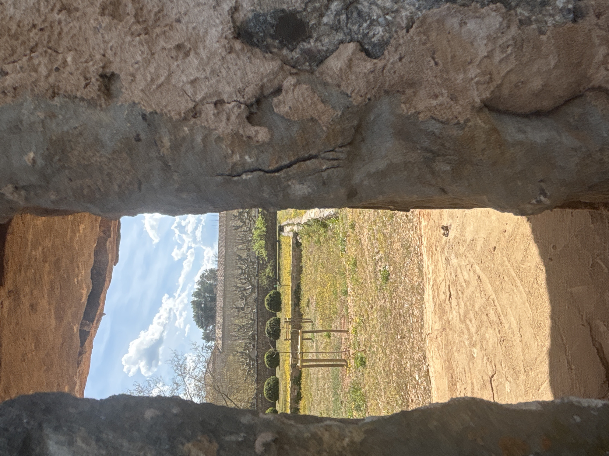 Anonymous witness documents castle ruins and gardens in Spain