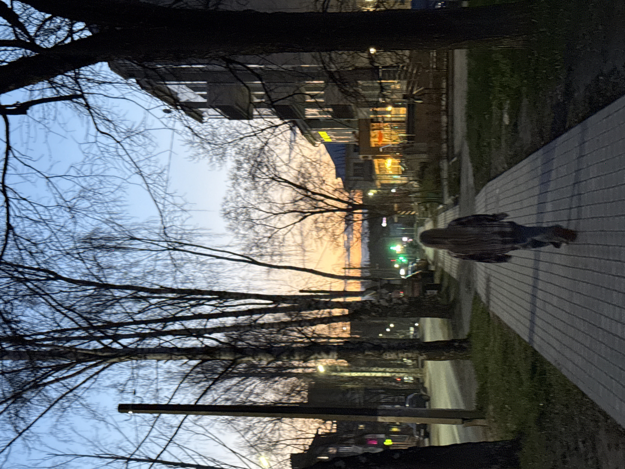 Sunset witnessed on Chaikovsky streets during evening hours