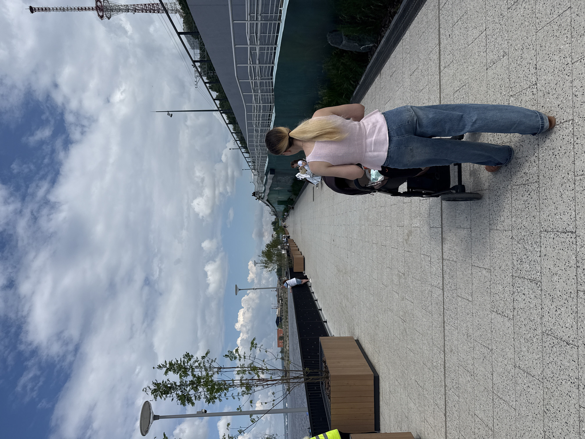 Morning scenes documented along Perm's Kama River embankment promenade