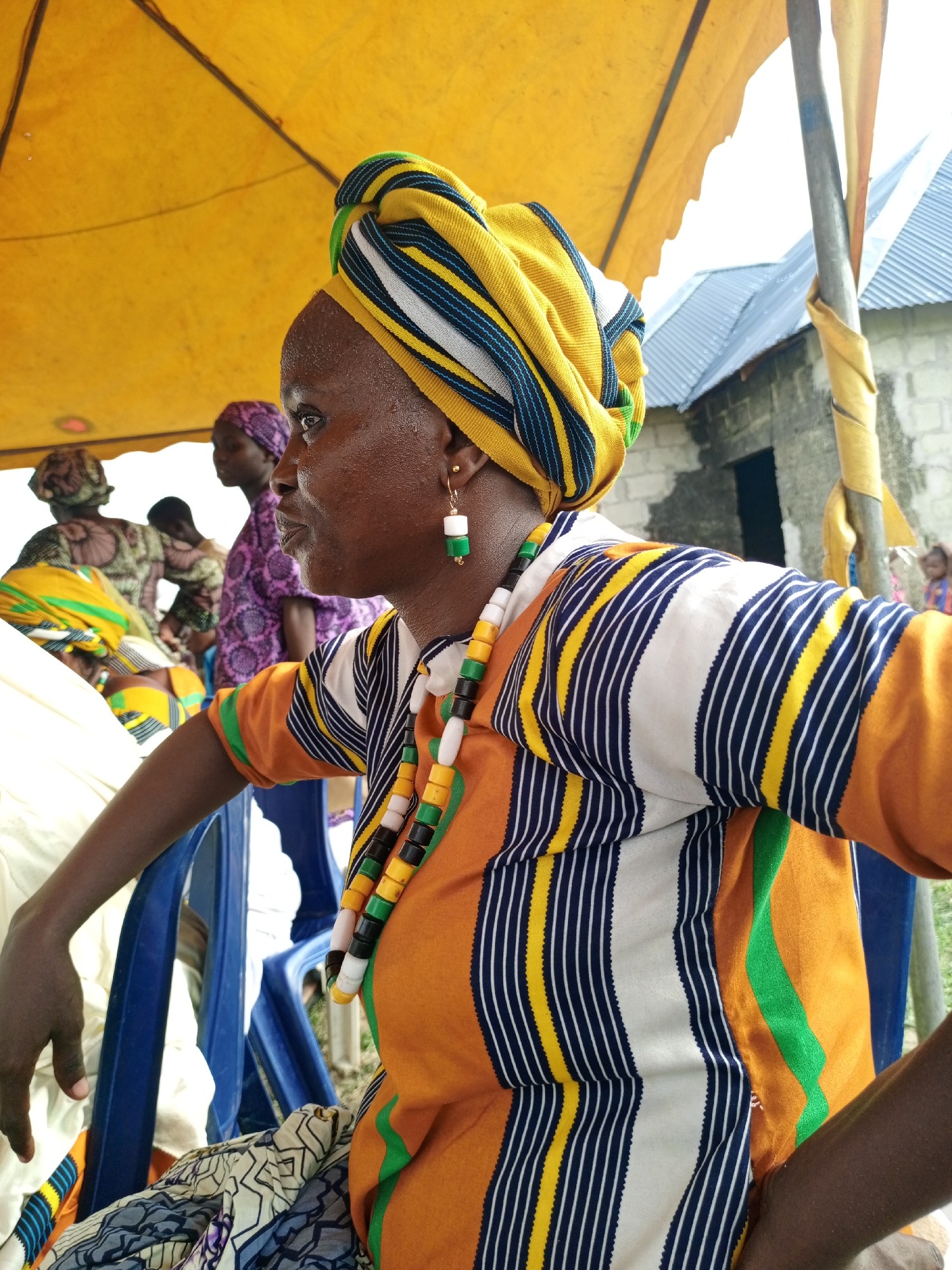 Women gather for outdoor community event in Keffi, Nigeria
