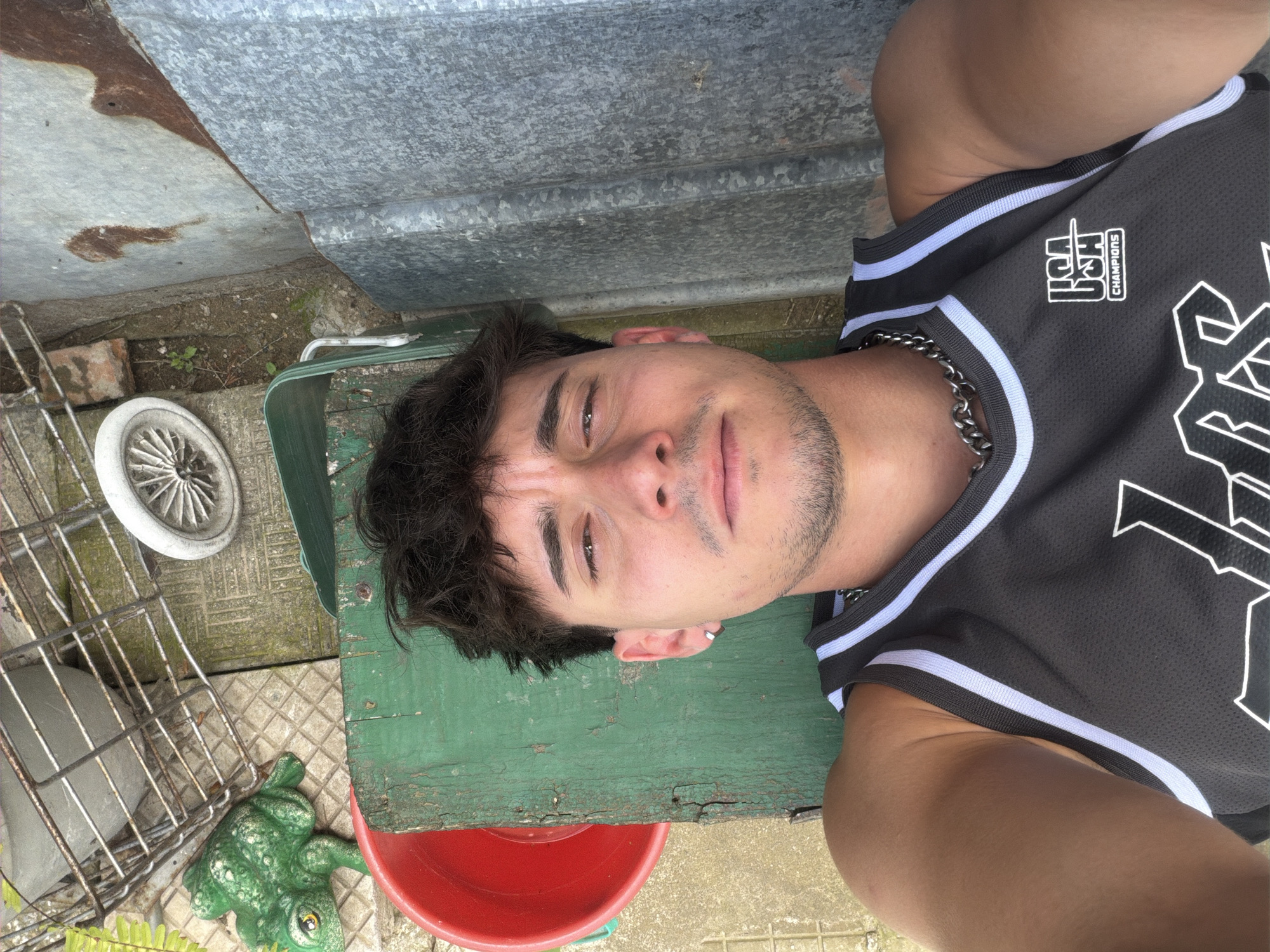 Young man documents casual day in Bulgarian village