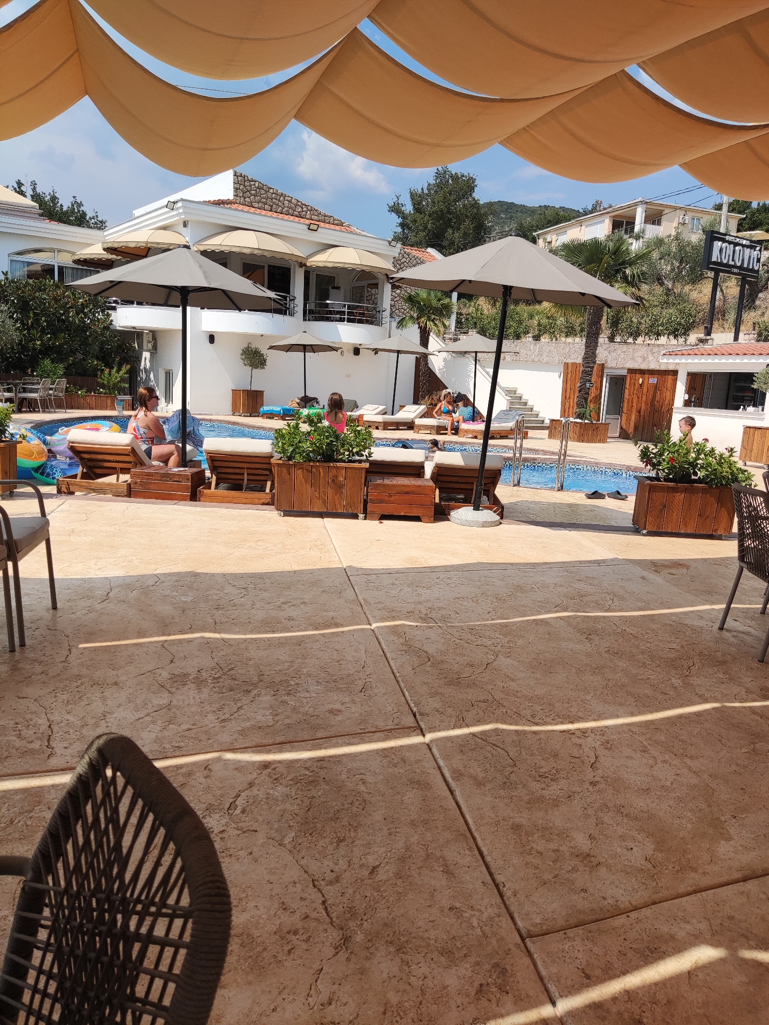 Seafood lunch on a coastal terrace in Montenegro