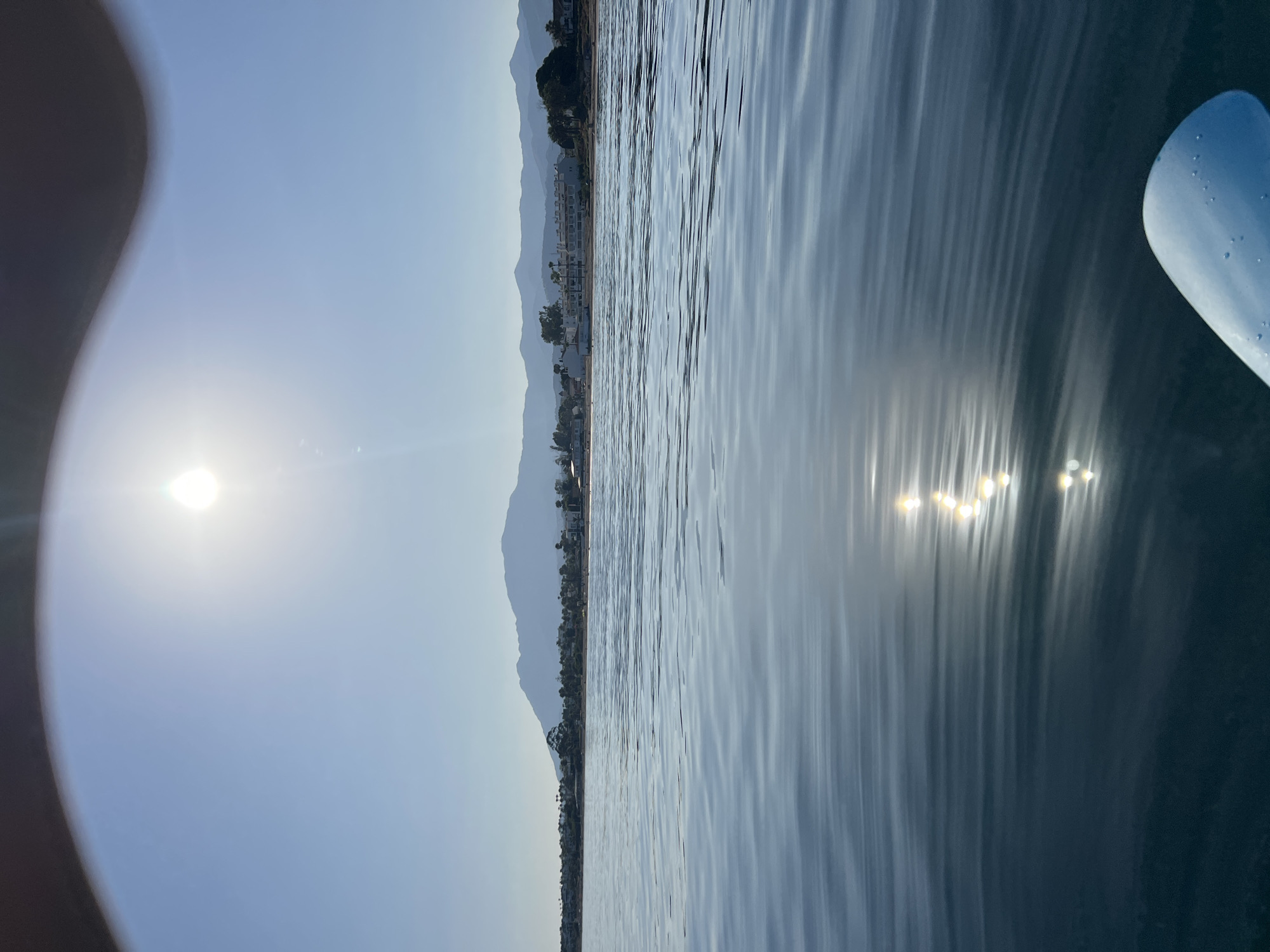 Paddleboarding on calm Mediterranean water near Estepona