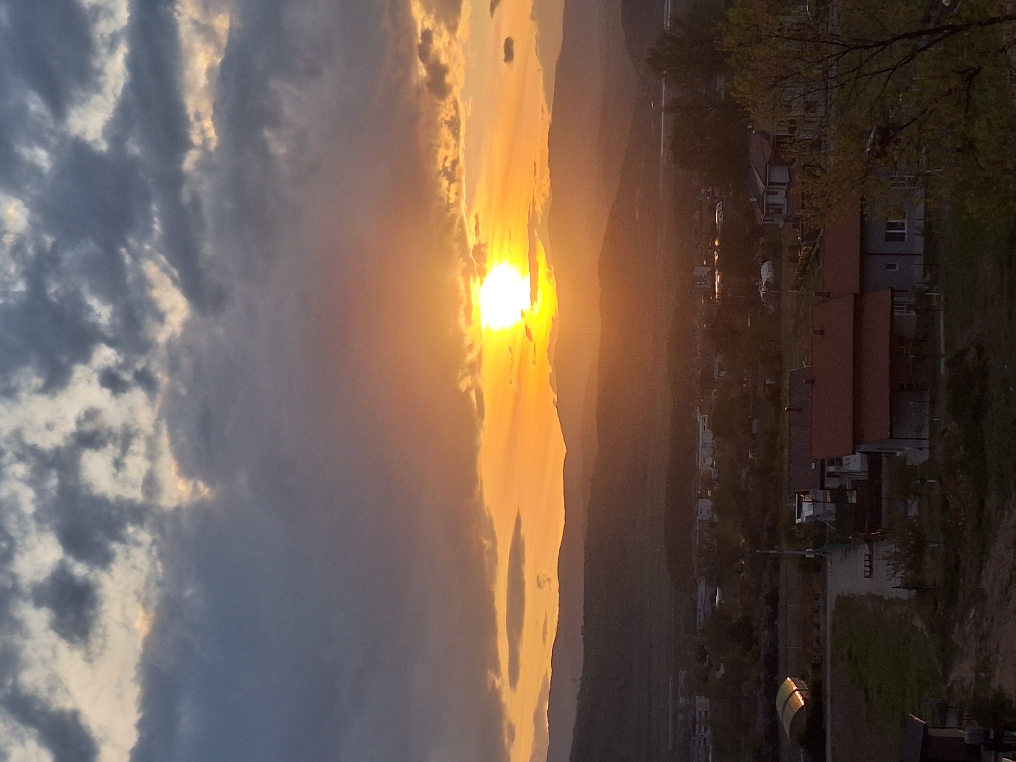 Dramatic sunset captured over Blagoevgrad mountains, Bulgaria