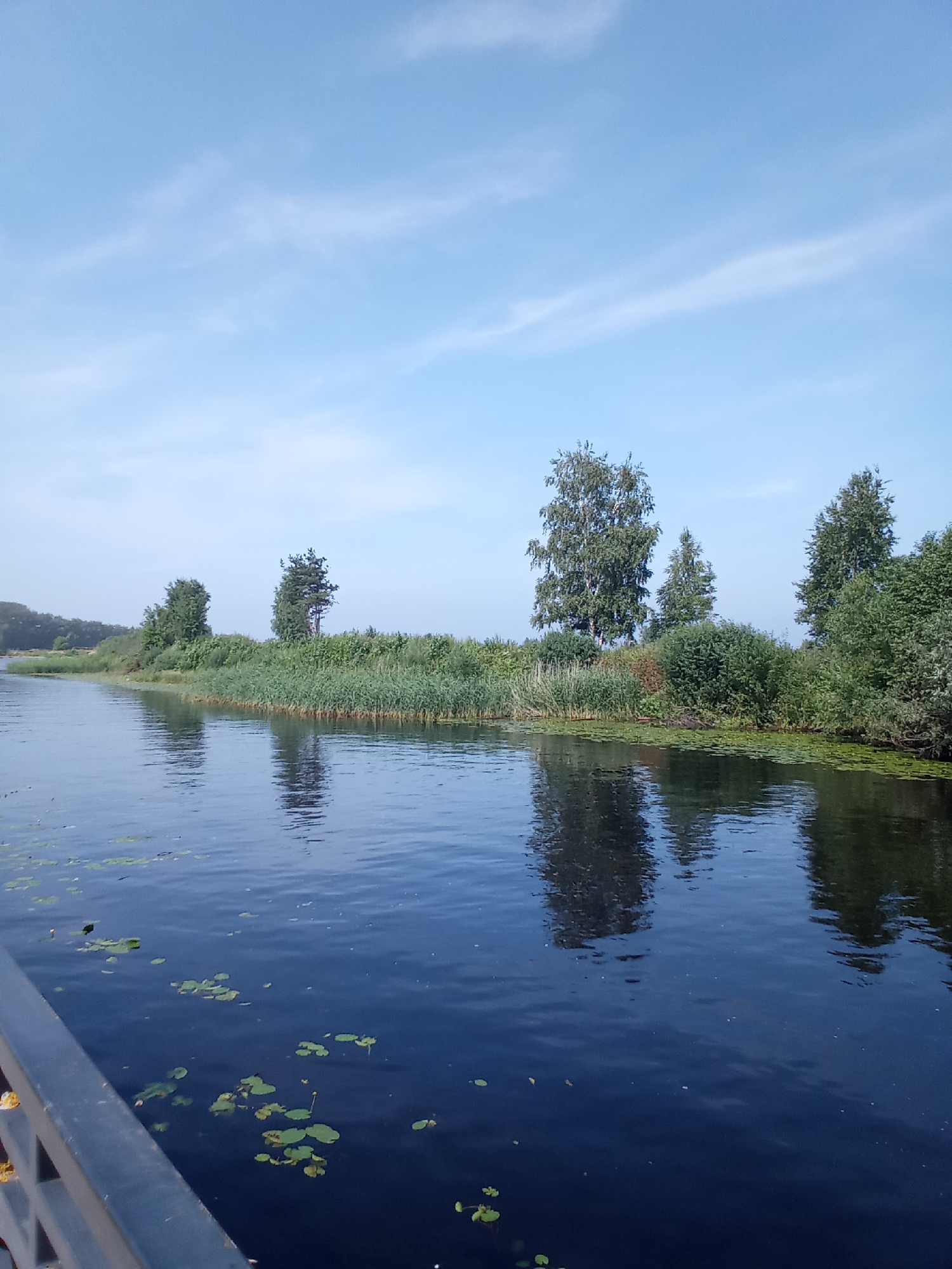 Quiet morning around Belozersk's waterways and streets