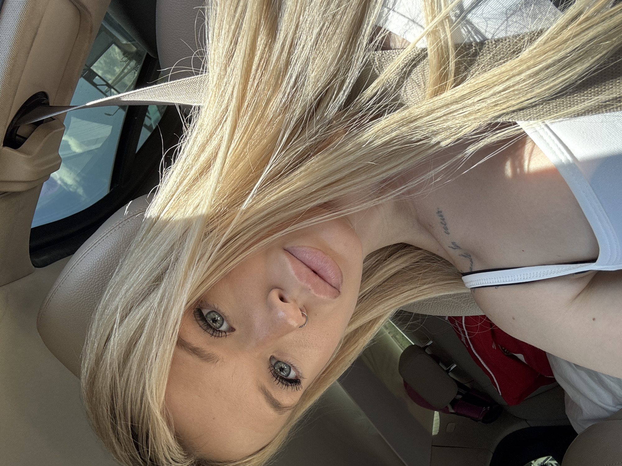 Selfie session in a parked car, Saint Petersburg