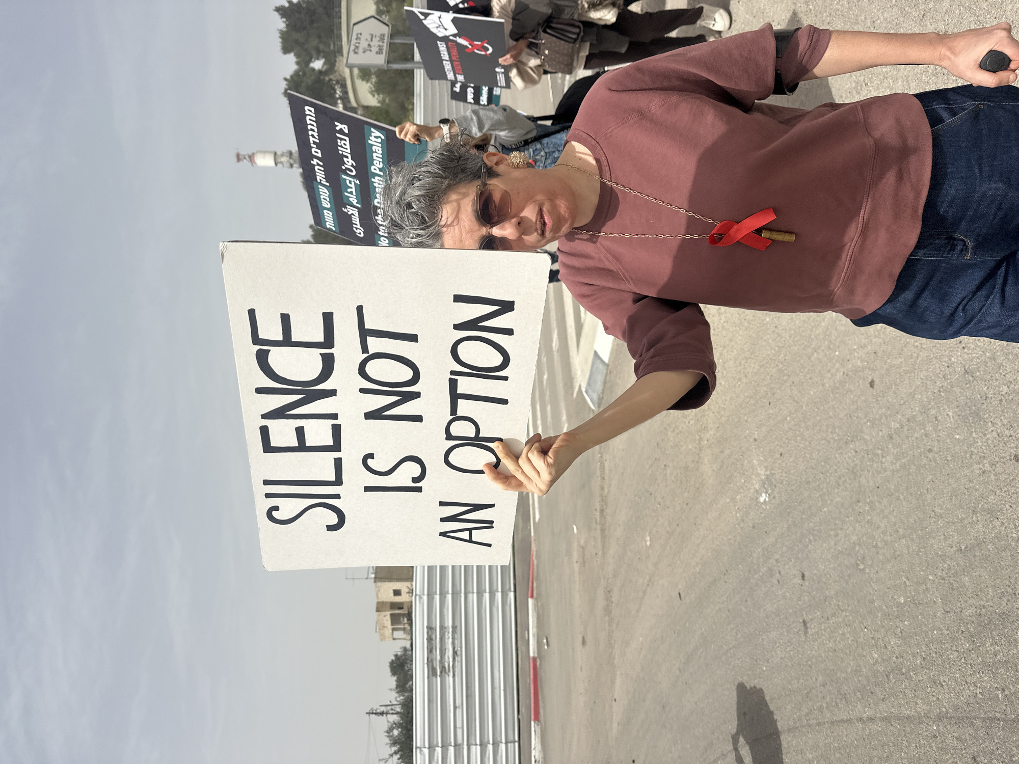 Anti-death penalty protesters demonstrate in Palestinian Territory