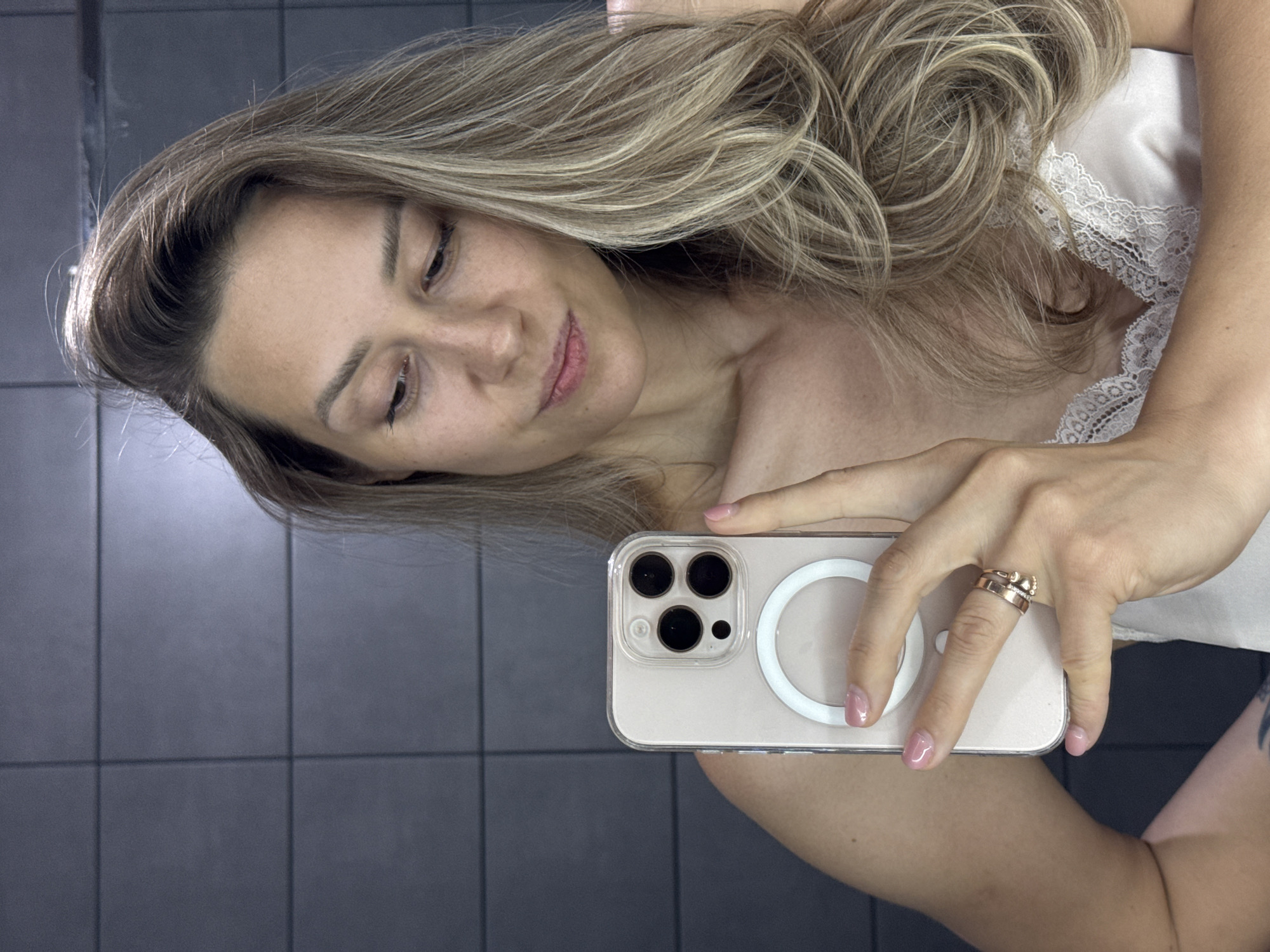Bathroom selfie session in Chaikovsky, Russia