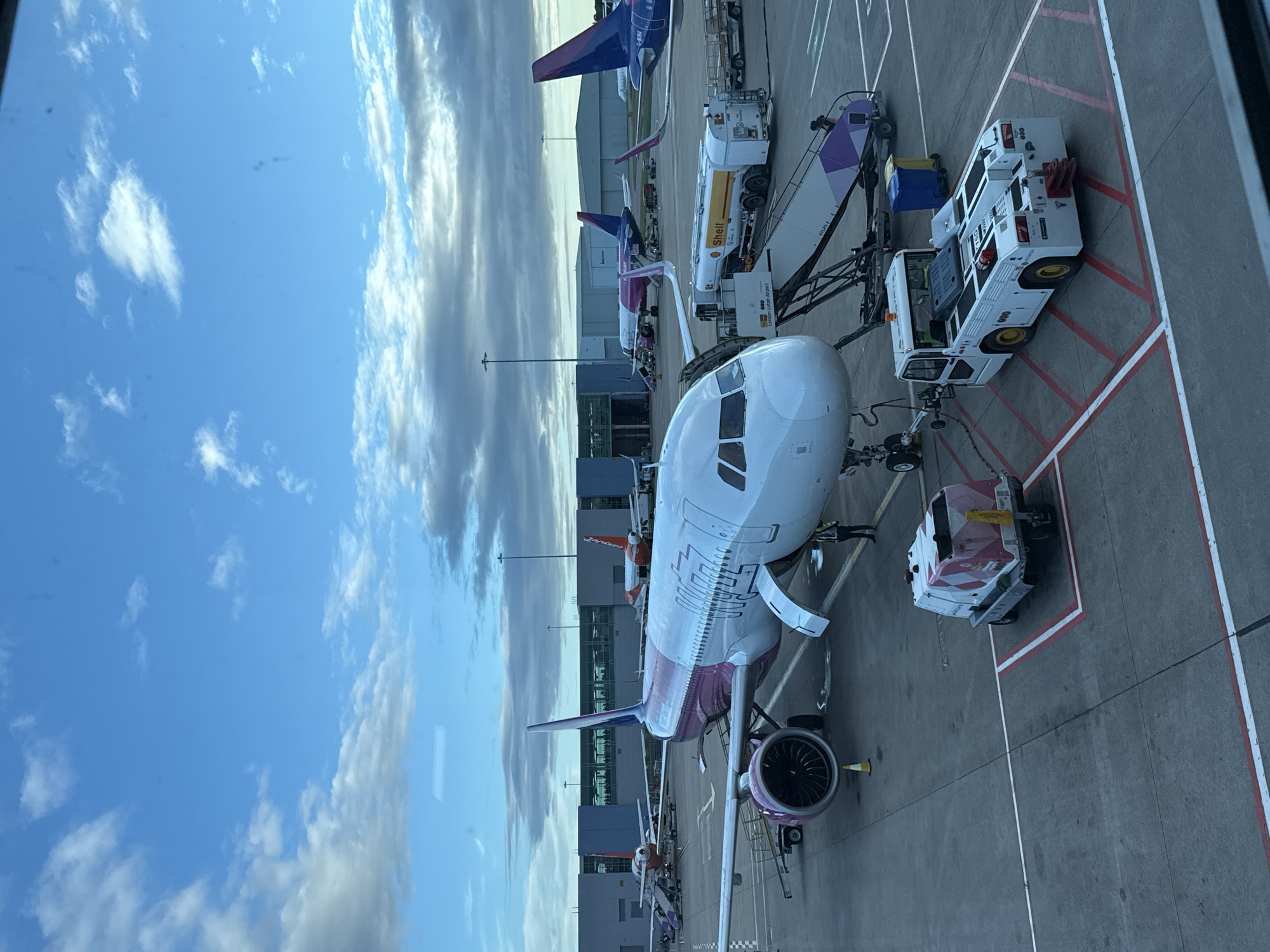 Wizz Air operations documented at airport during early morning hours