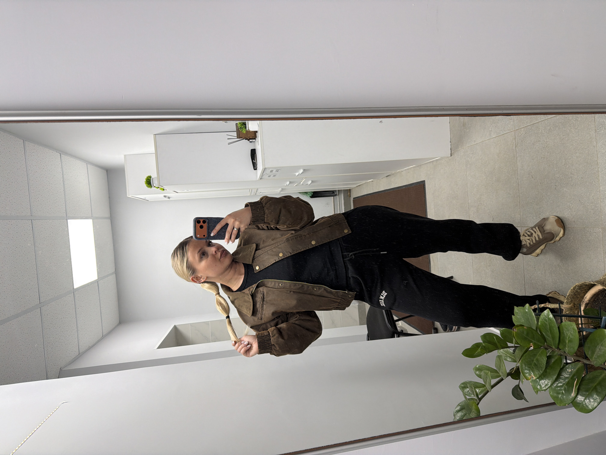 Woman takes selfies around Sarapul, Russia during afternoon