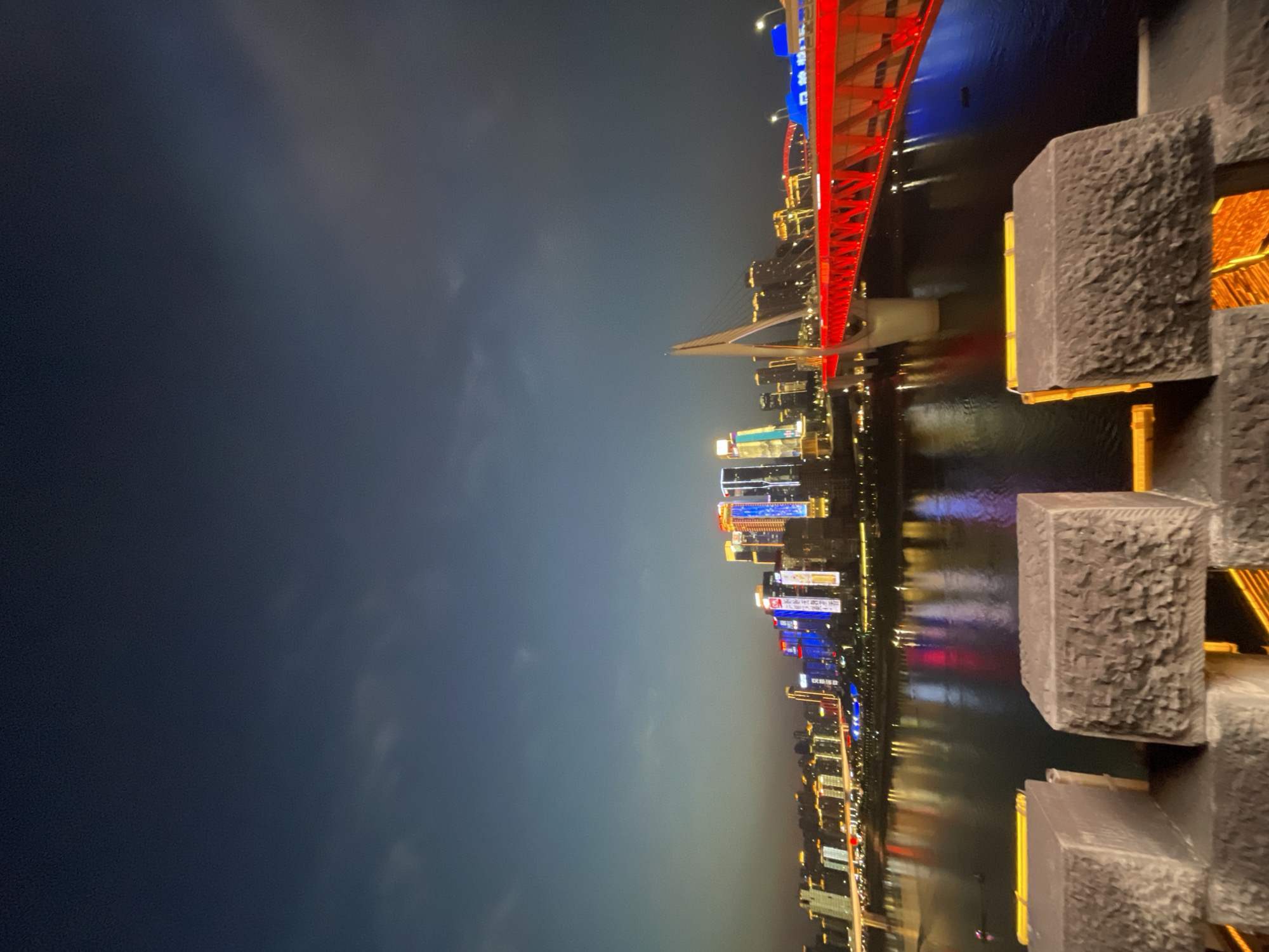 Evening cultural performances and tourism activity in Chongqing's Yuzhong District