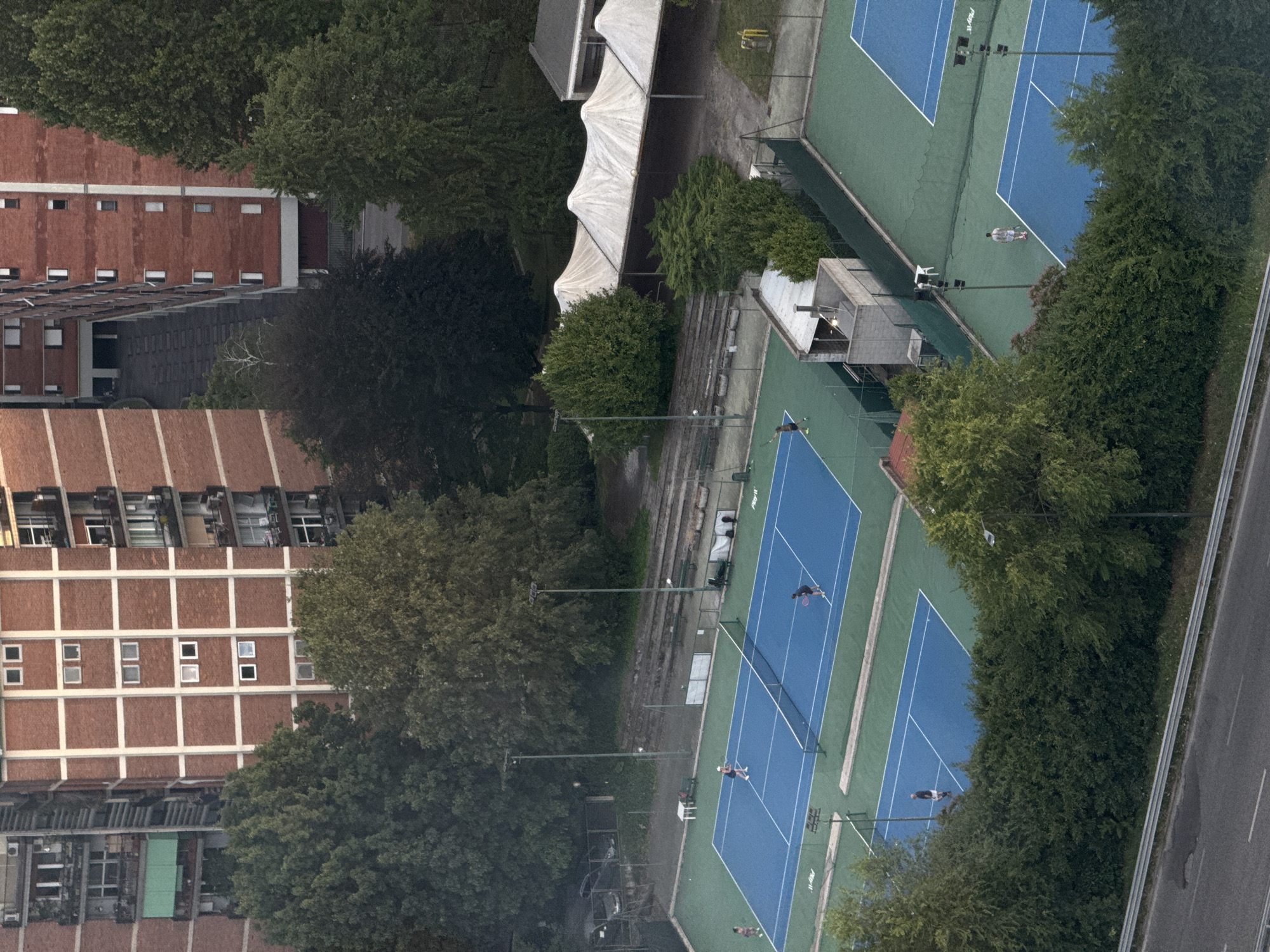 Evening views across Milan from a high-rise vantage point