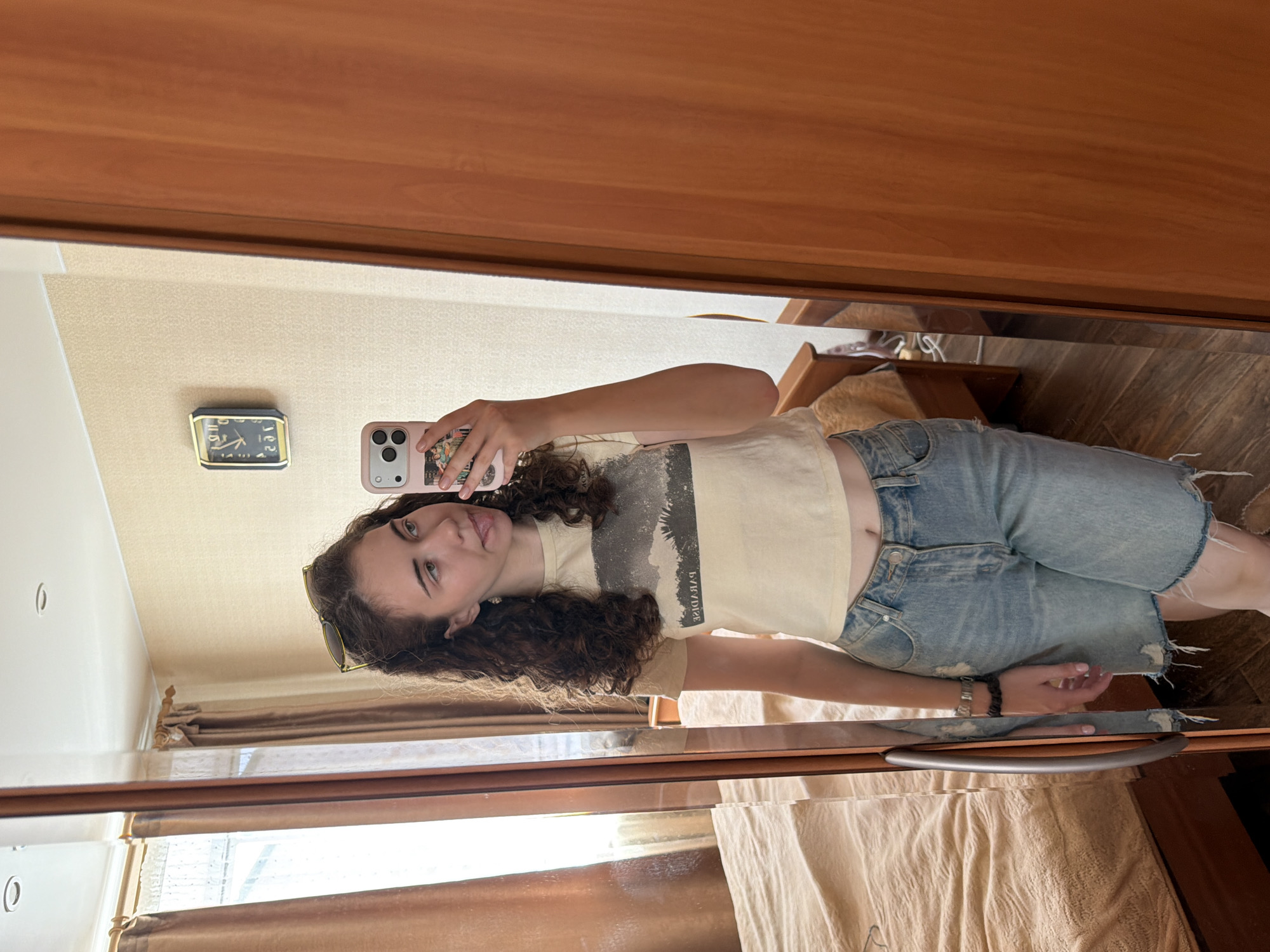 Quick selfie session in a room in Zavodoukovsk