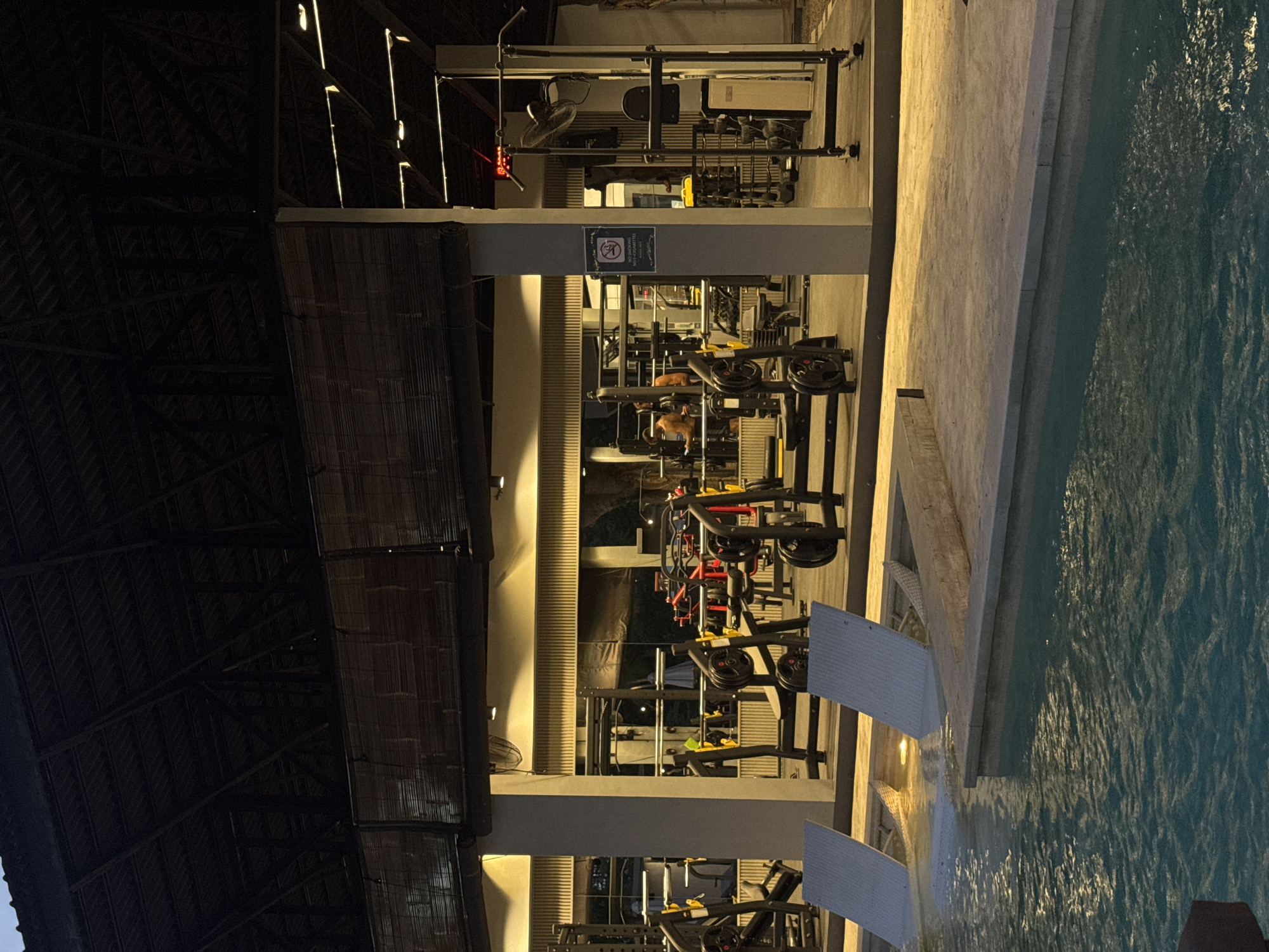 Gym activities and changing skies observed in Kuta Selatan