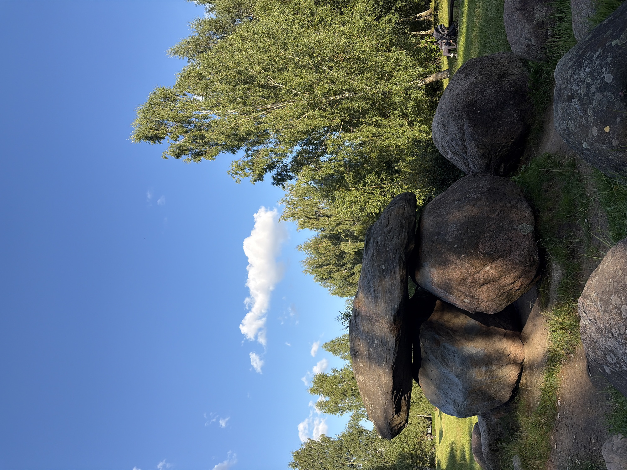 Ancient stones and boulders in a Minsk park