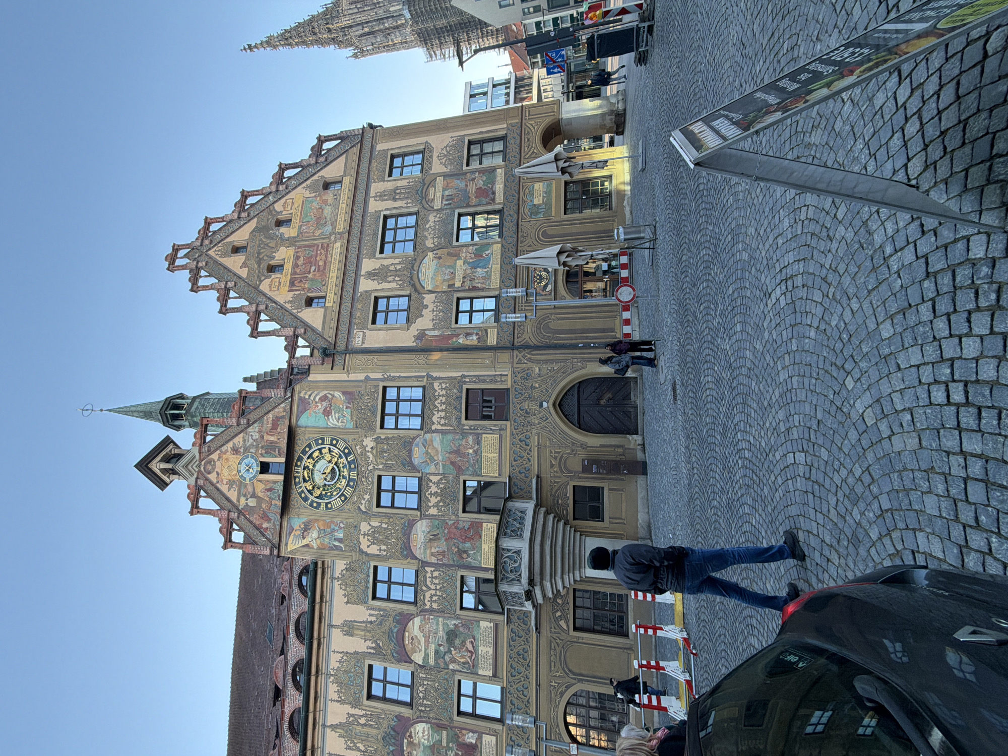 Sunny afternoon view of historic Ulm Town Hall captured