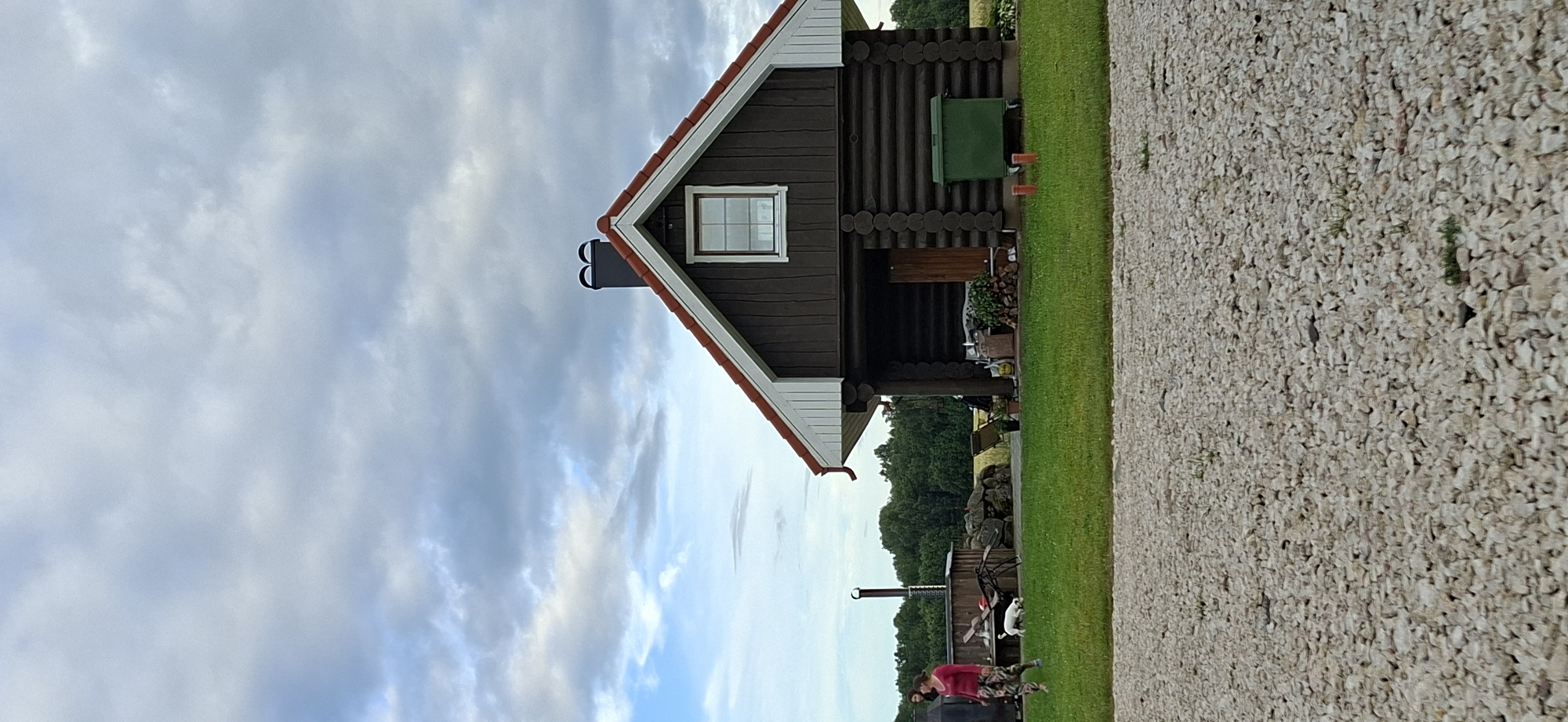 Summer afternoon at a traditional Estonian rural homestead