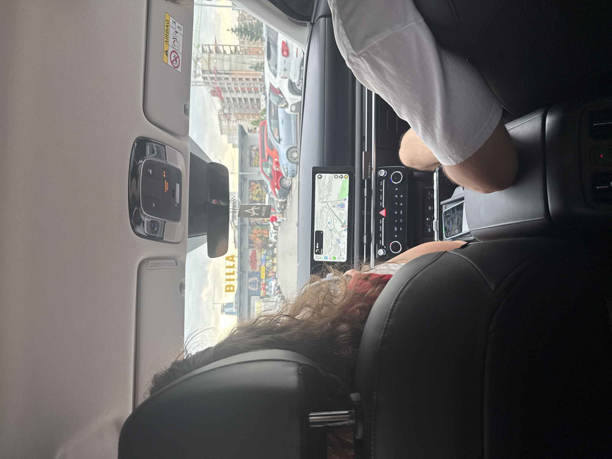 Car journey and parking lot activity captured in Sofia