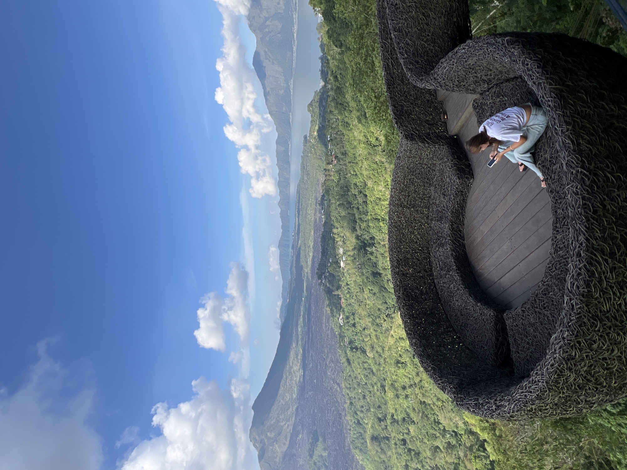 Tourists capture selfies at Kintamani volcanic viewpoints