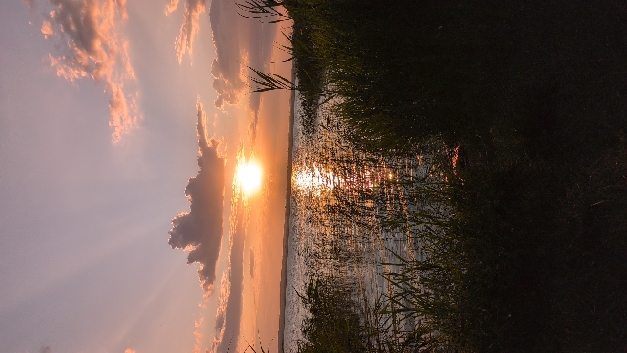 Sunset along Siutghiol Lake, Constanța, into the evening