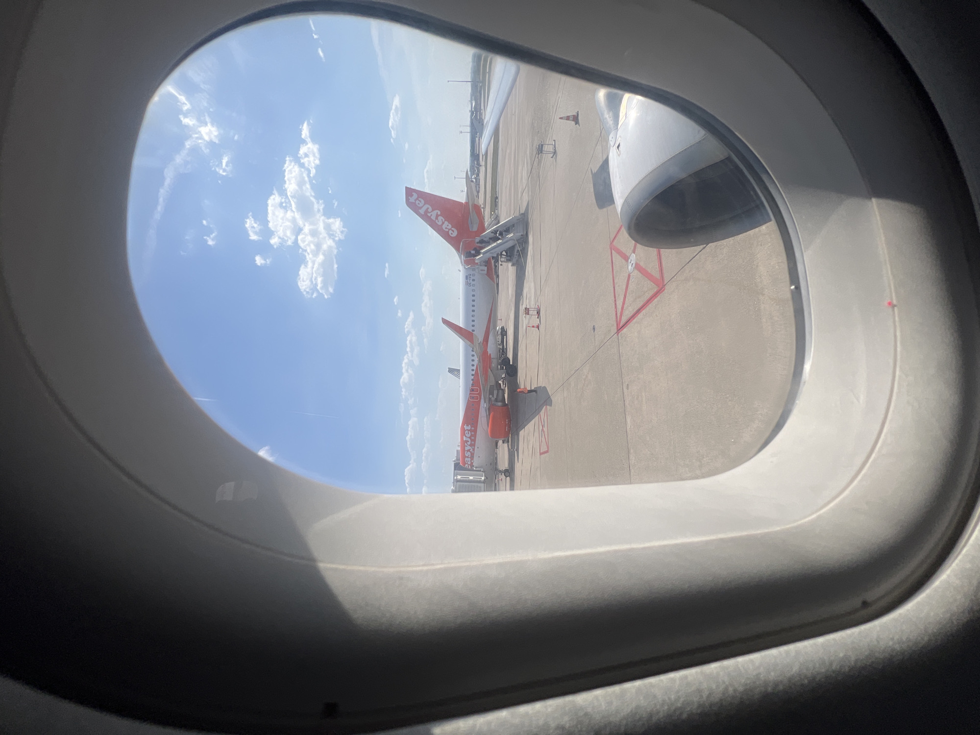 Settling in on an EasyJet flight at Paris Orly