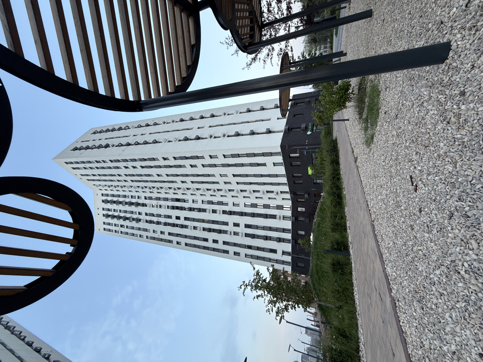 Hanging out in the courtyard of a new Tyumen residential complex