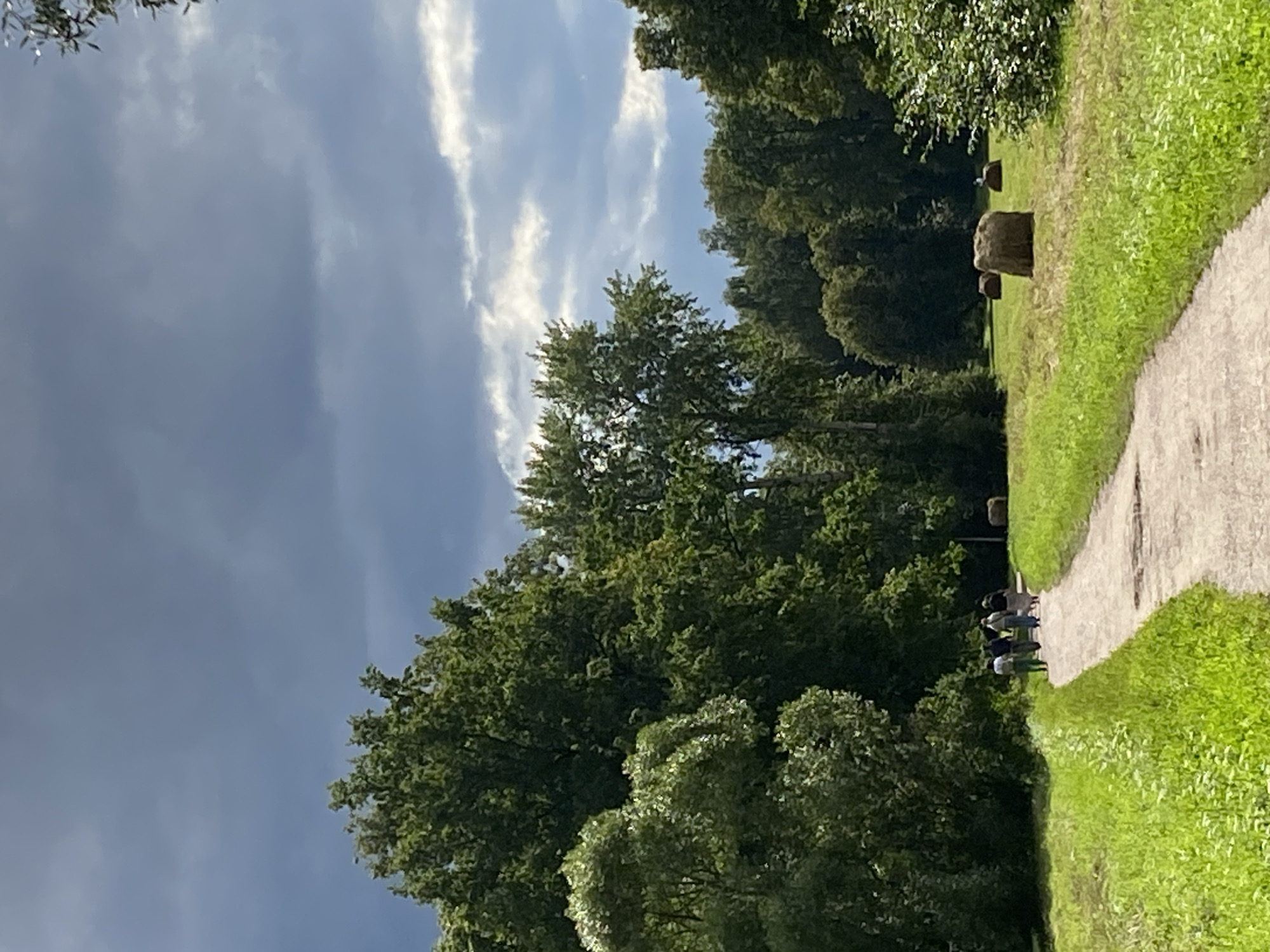 Lazy summer afternoon at Pavlovsk Park's Great Cascade bridge