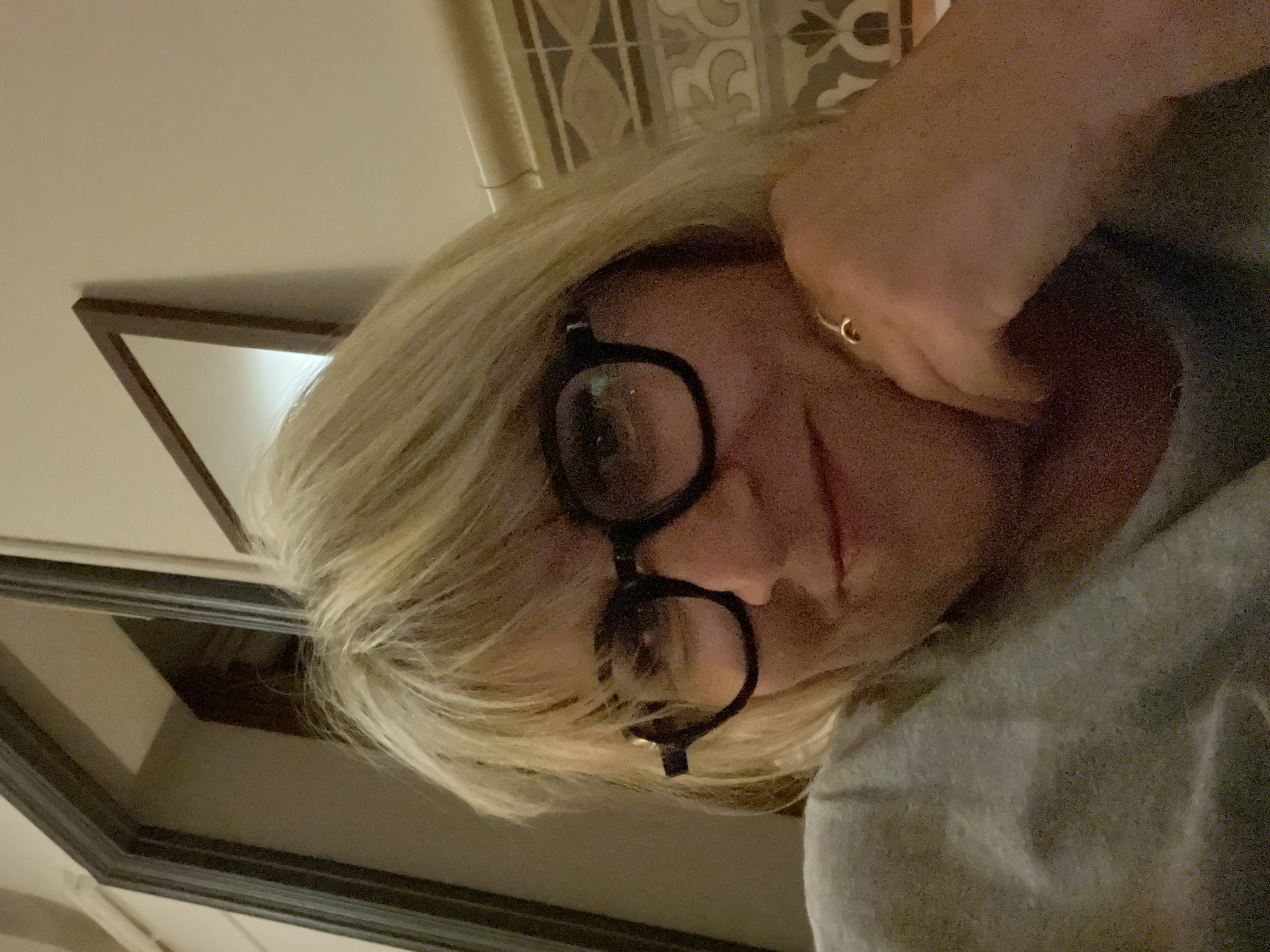 Woman resting indoors in Montélimar, France Thursday evening