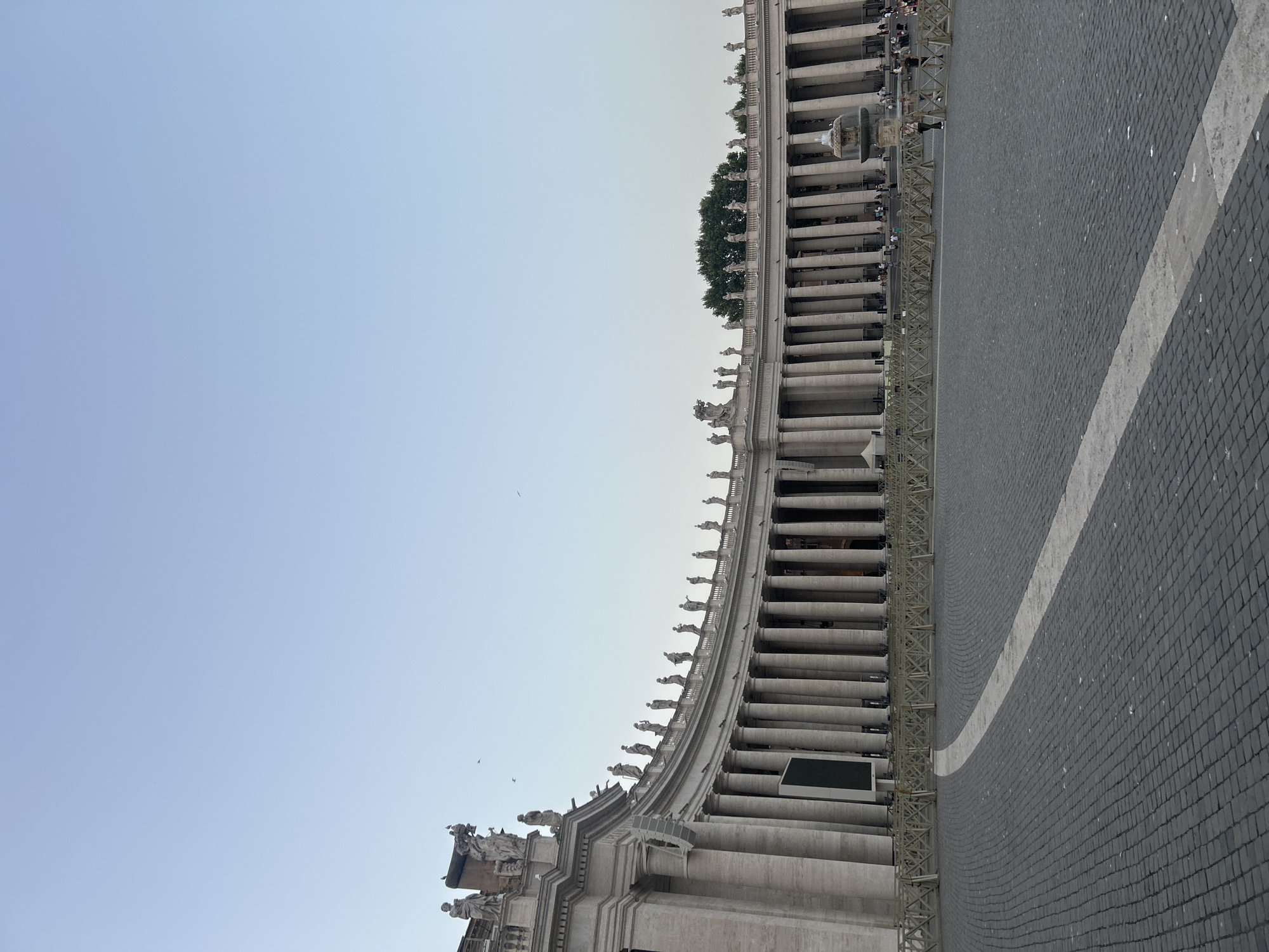 St. Peter's Square on a clear afternoon in Vatican City