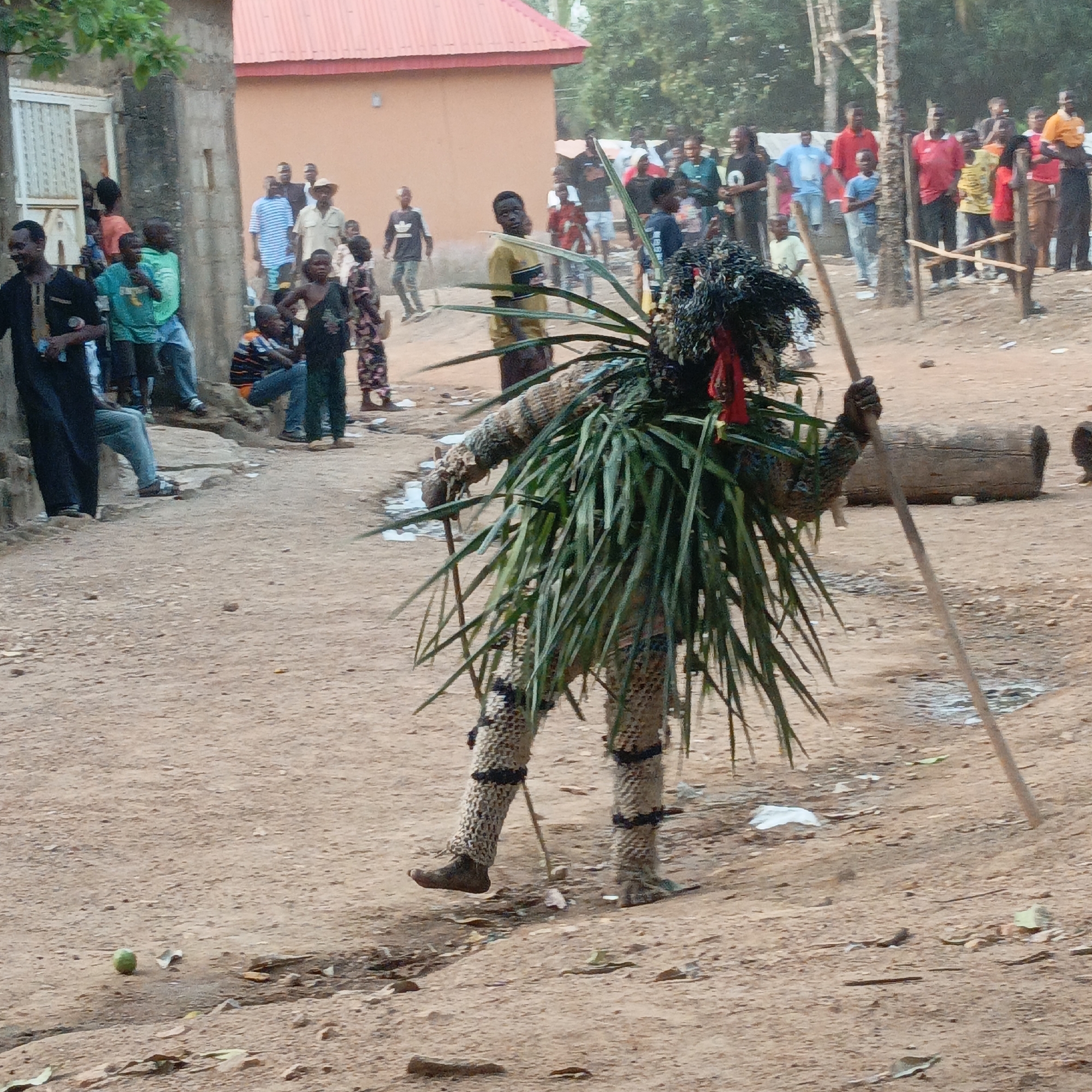 Traditional masquerade performer spotted in Akwanga, Nigeria