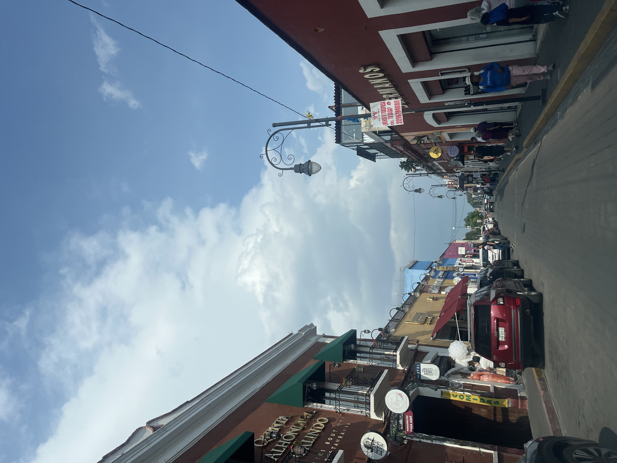 Street view photographed in Cholula, Mexico