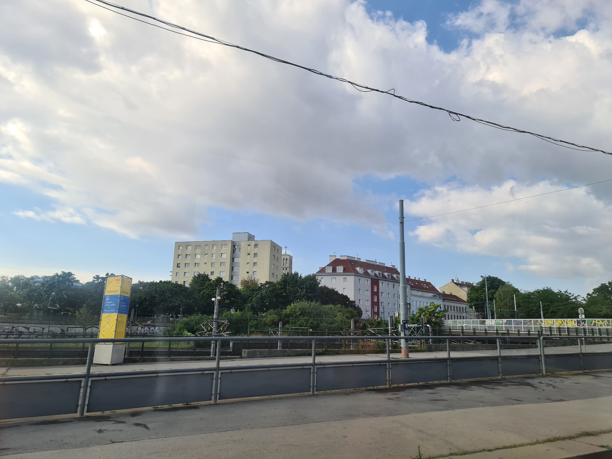 Street-level view outside a Vienna ÖBB train station