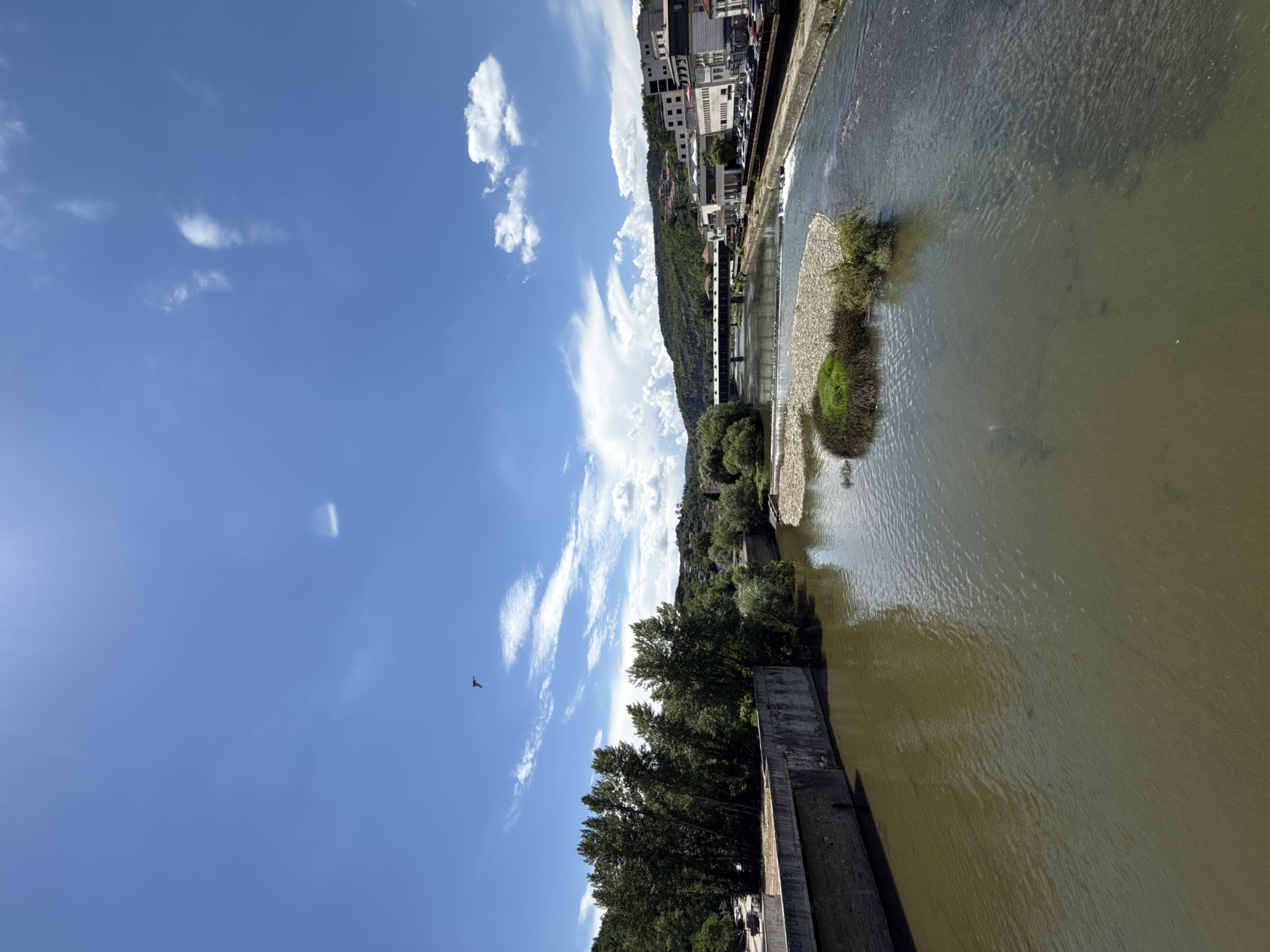 Street and river scenes along Lovech's Osam waterfront