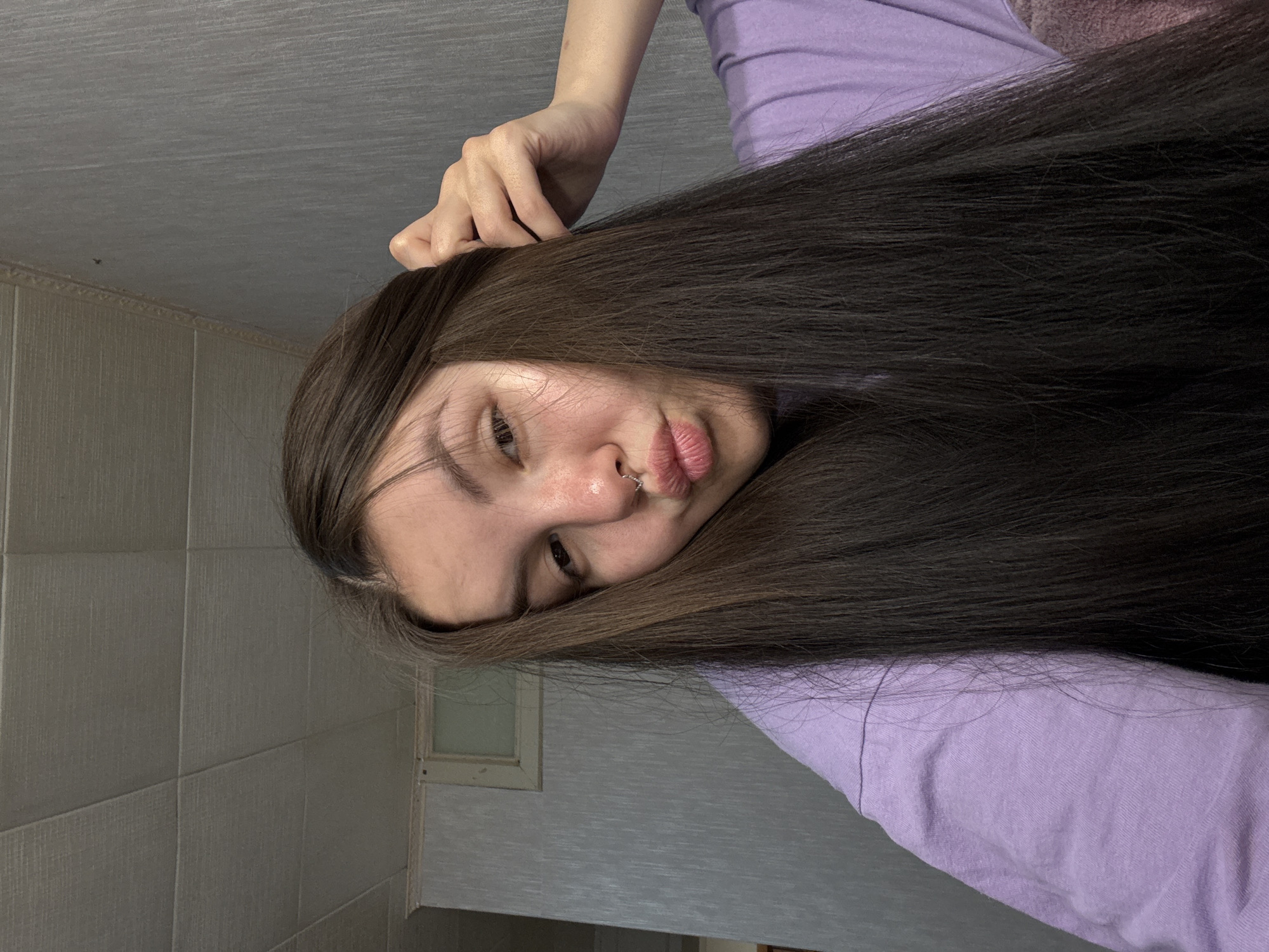 Woman Takes Mirror Selfies in Foki, Russia