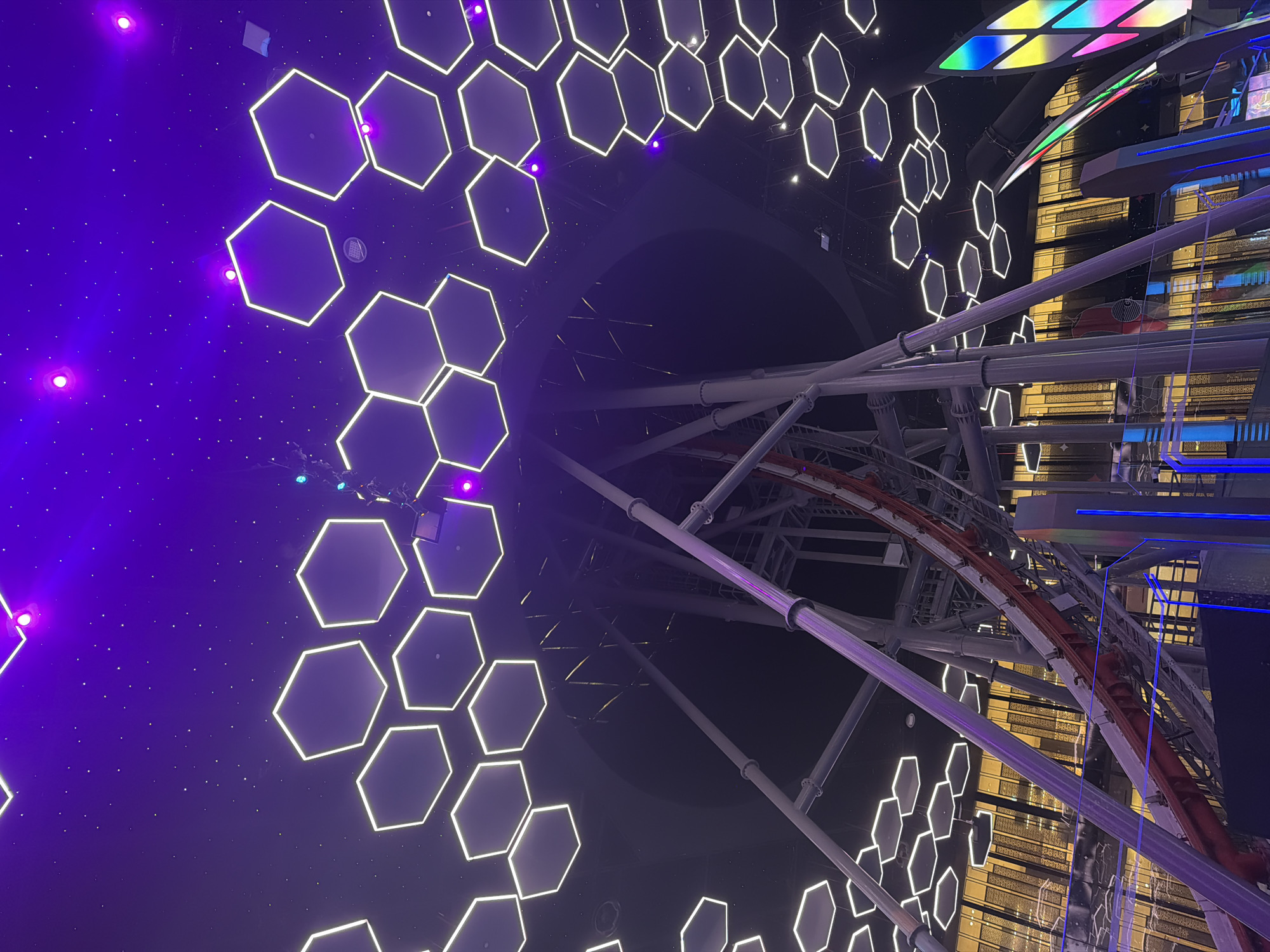 Inside IMG Worlds of Adventure's indoor roller coaster, Doha