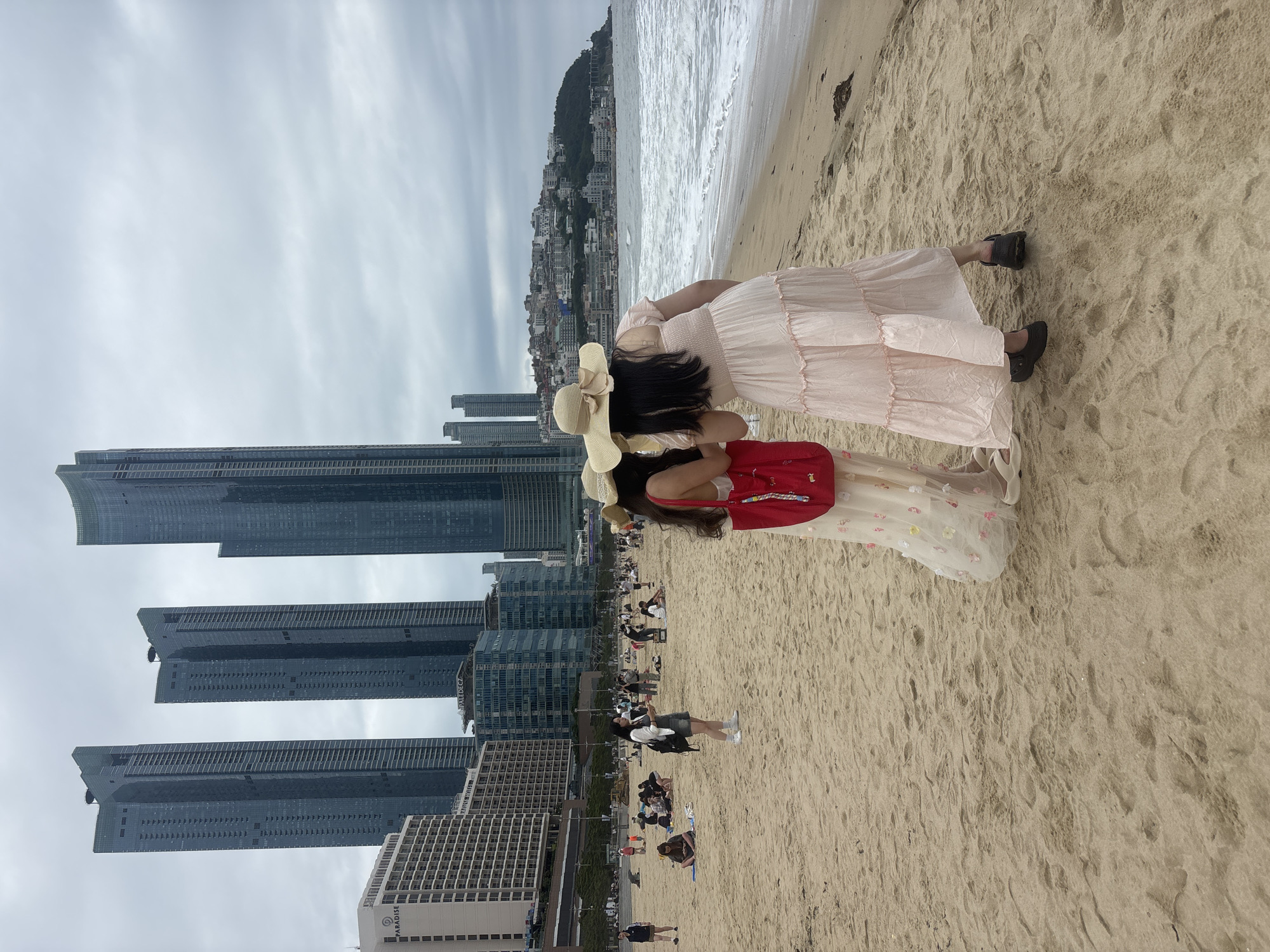 Quiet morning at Haeundae Beach, bulldozer and all
