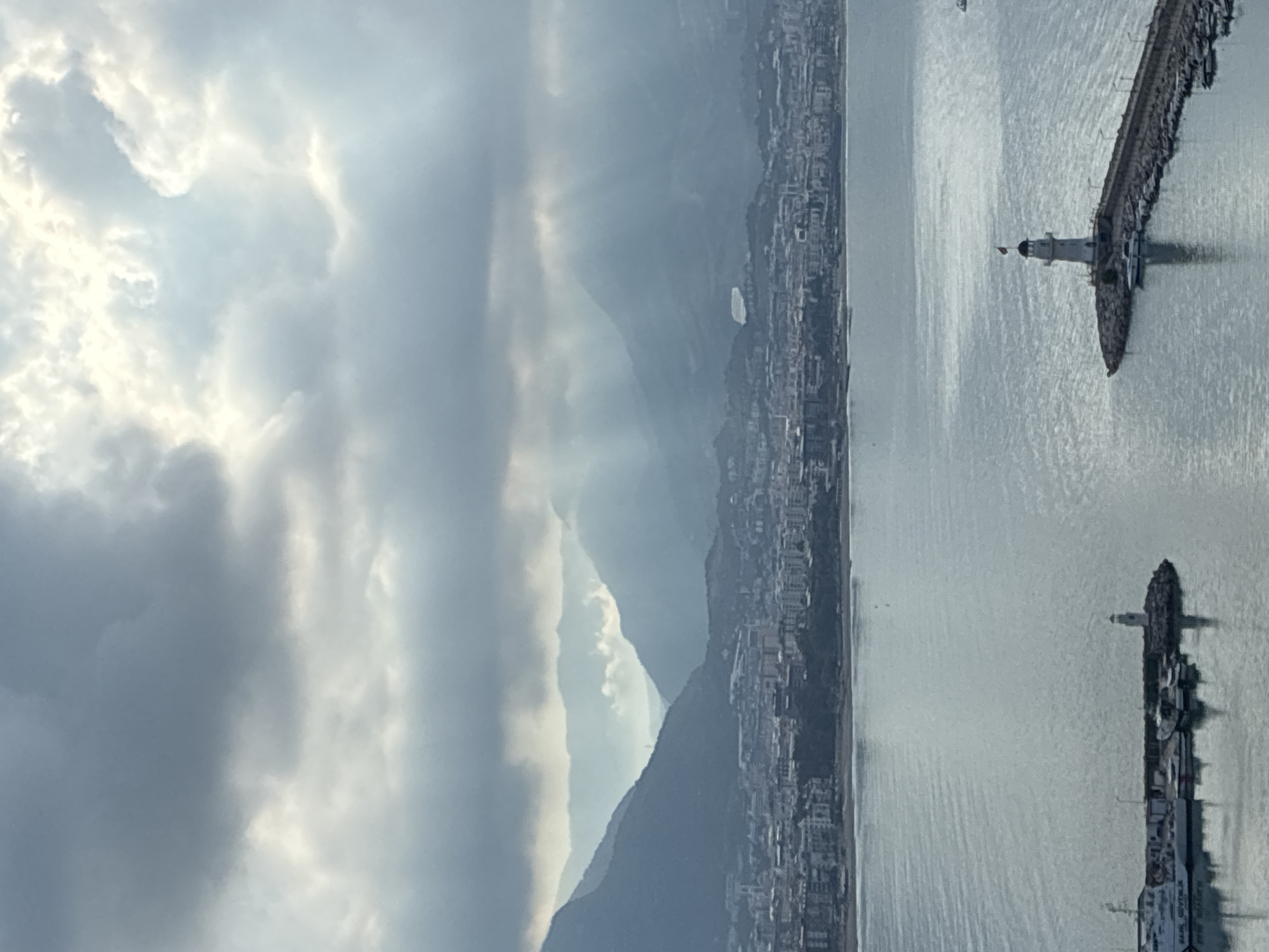 Morning views from Alanya Castle over the Mediterranean coast
