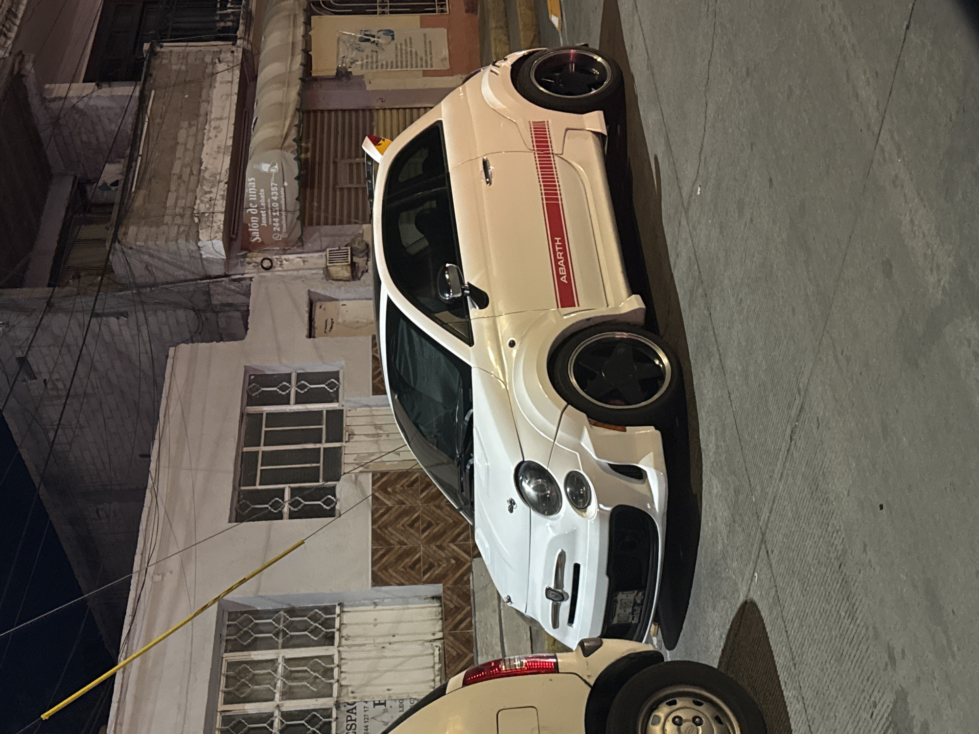 Modified Abarth sports car spotted on Atlixco street