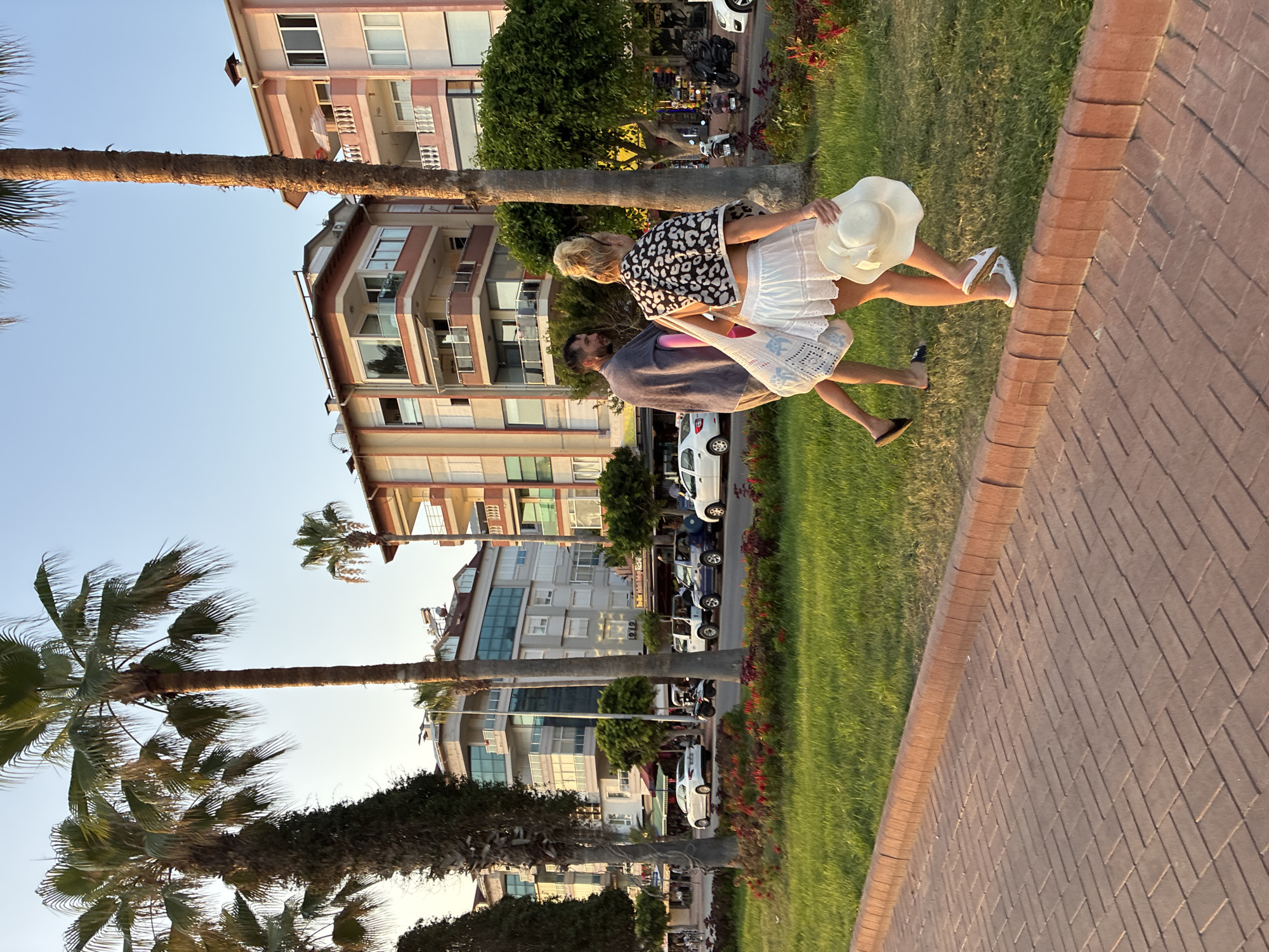 Golden hour on Alanya's Cleopatra Beach, cat included