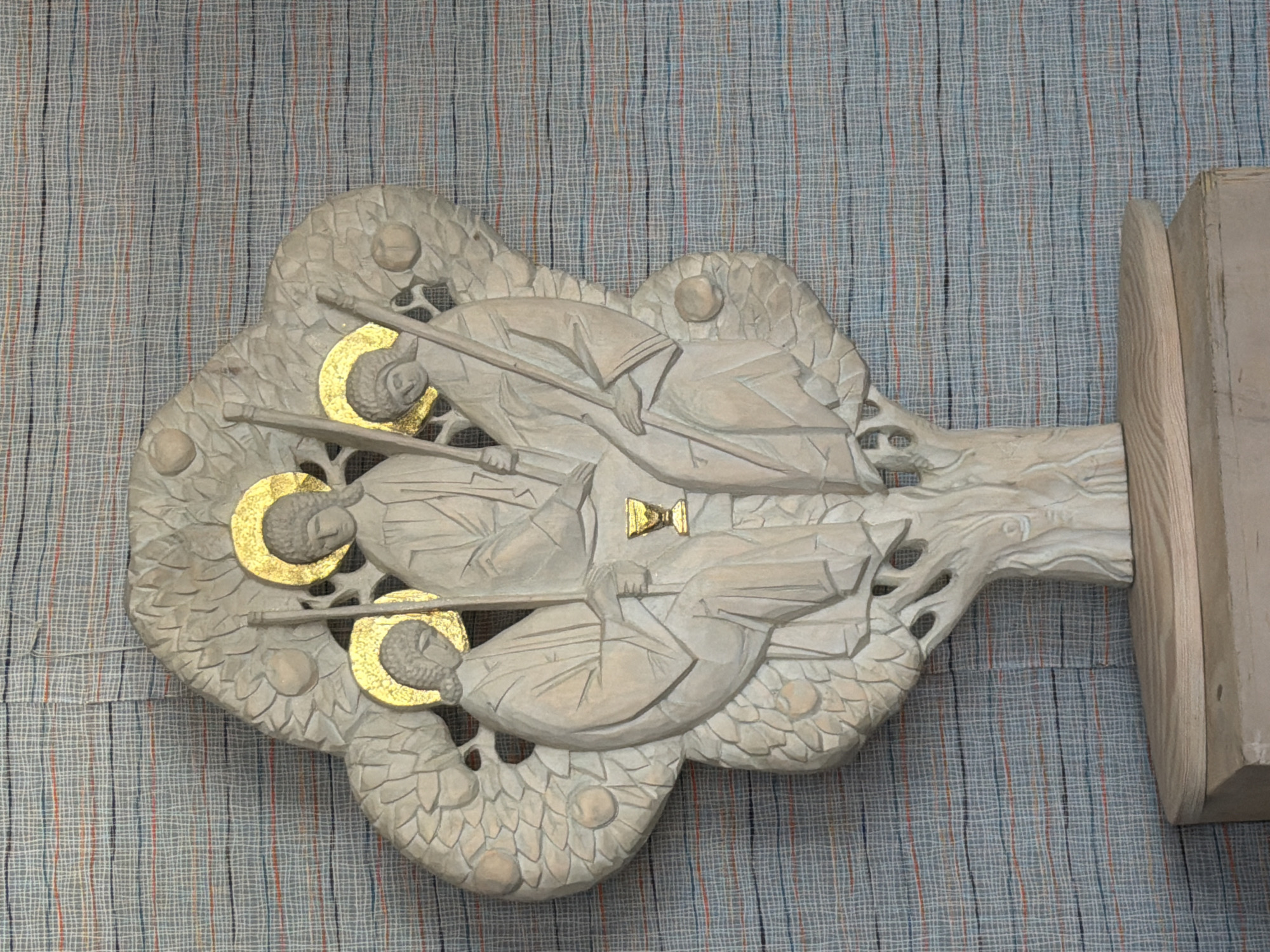 Folk wood carving exhibition at a Lebedyan museum