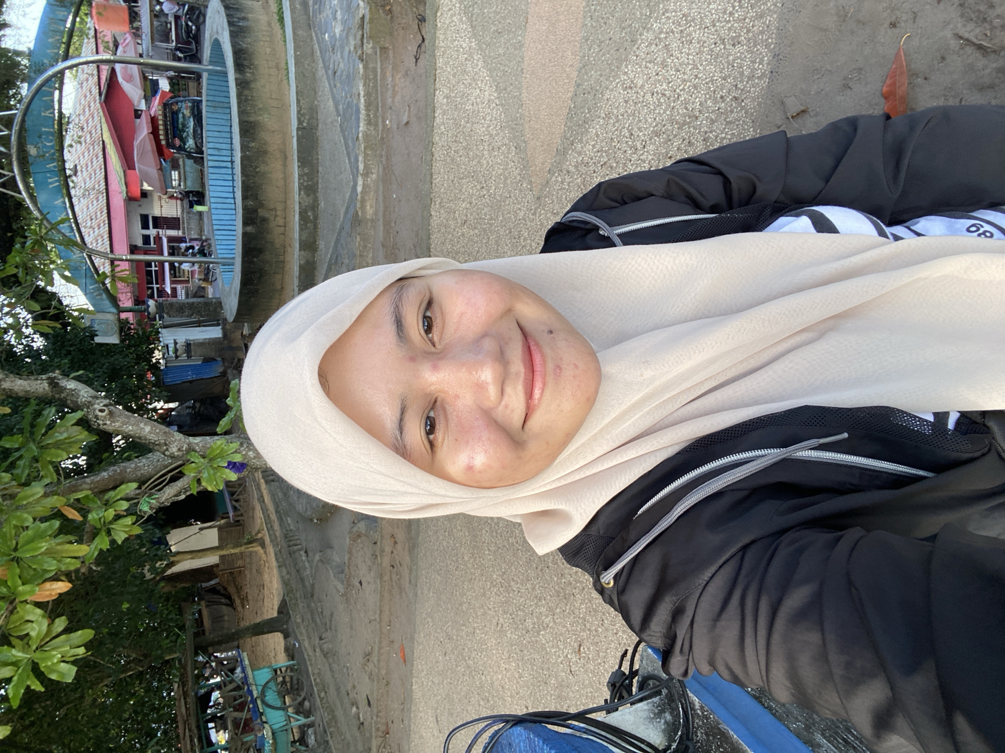 Morning at Martapura's city park, landmarks and all
