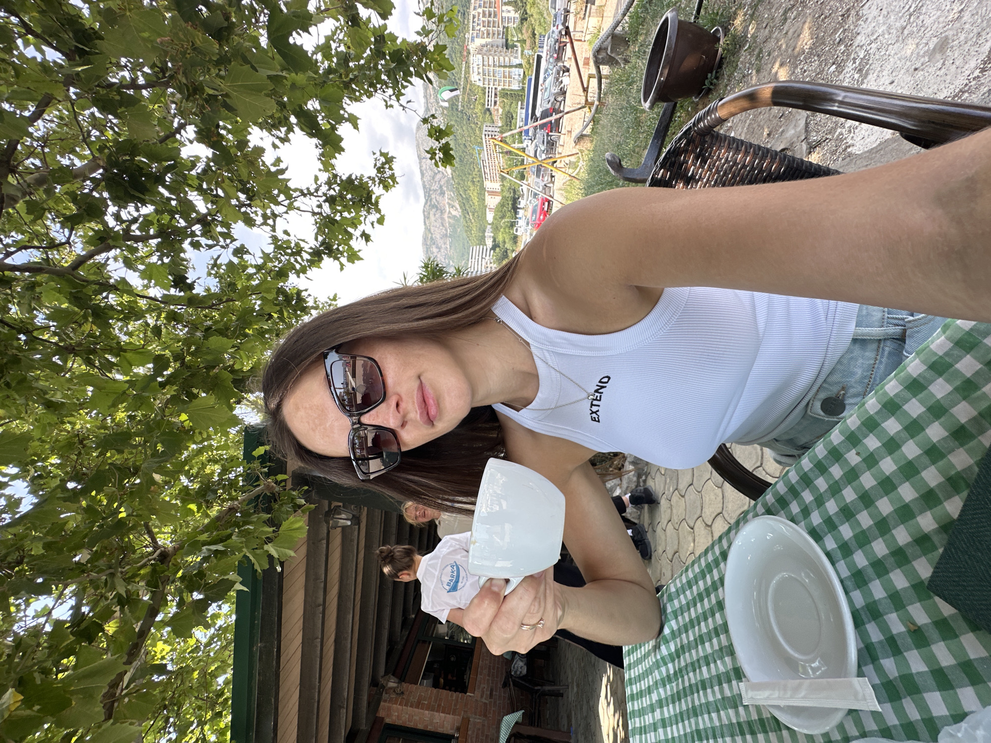 Relaxed beach resort afternoon in Boreti, Montenegro