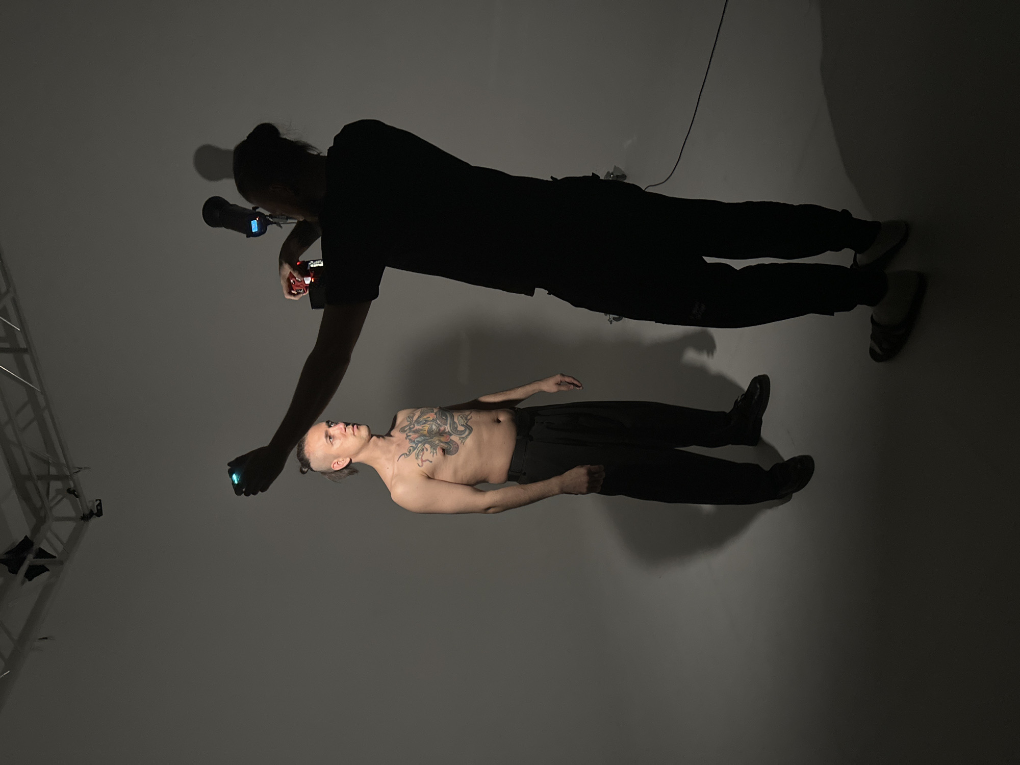 Professional photo shoot with motorcycle in Saratov studio