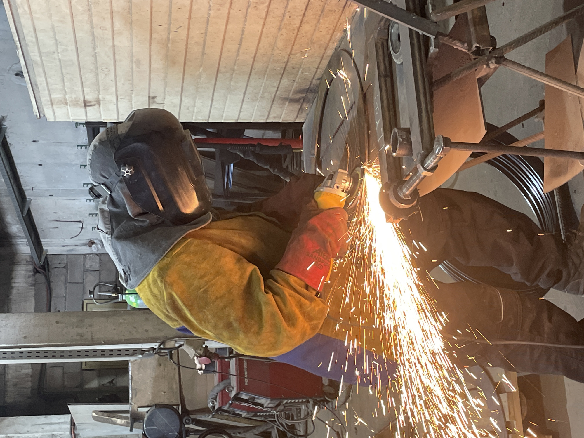 Early morning welding work observed in Zaljevo workshop