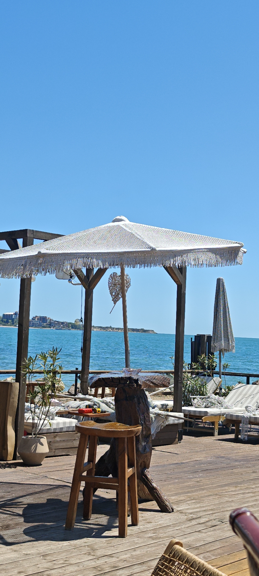 Morning leisure time documented at Bulgarian Black Sea resort