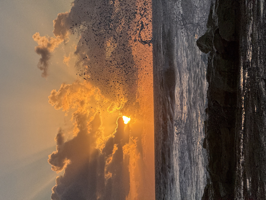 Sunset watchers gather along Tel Aviv Mediterranean coastline