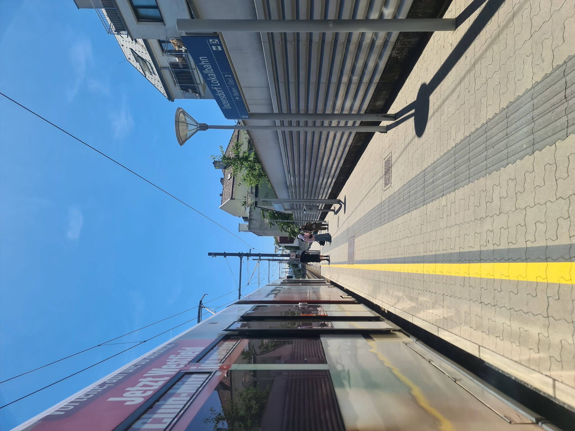 Vienna's tram and rail network on a clear summer day