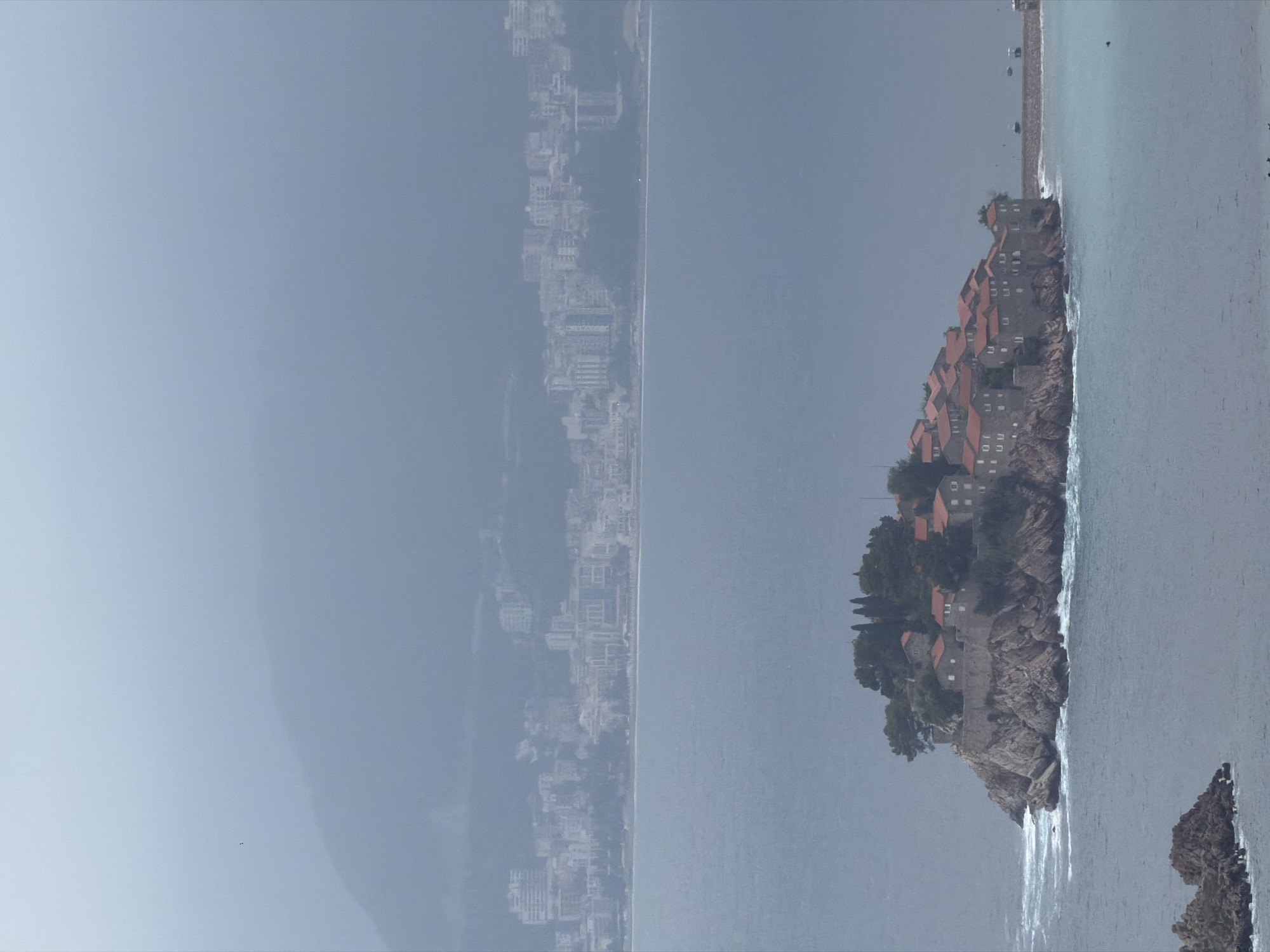 Tourist documents visit to Sveti Stefan island resort