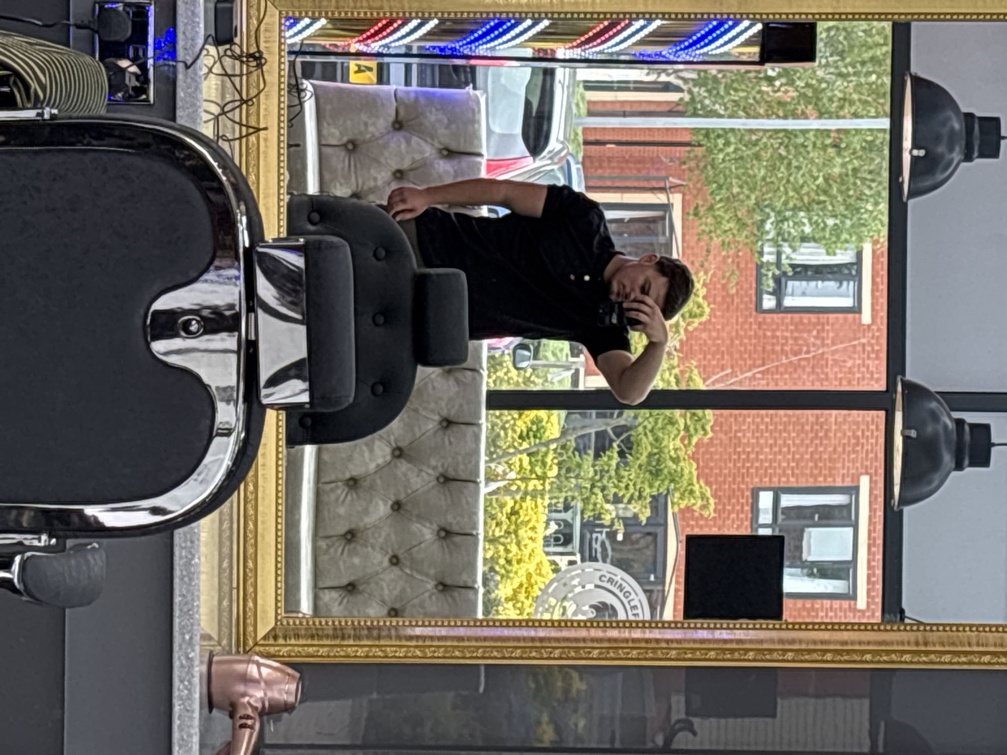 Norwich interior scenes feature barber reflection, floating sphere